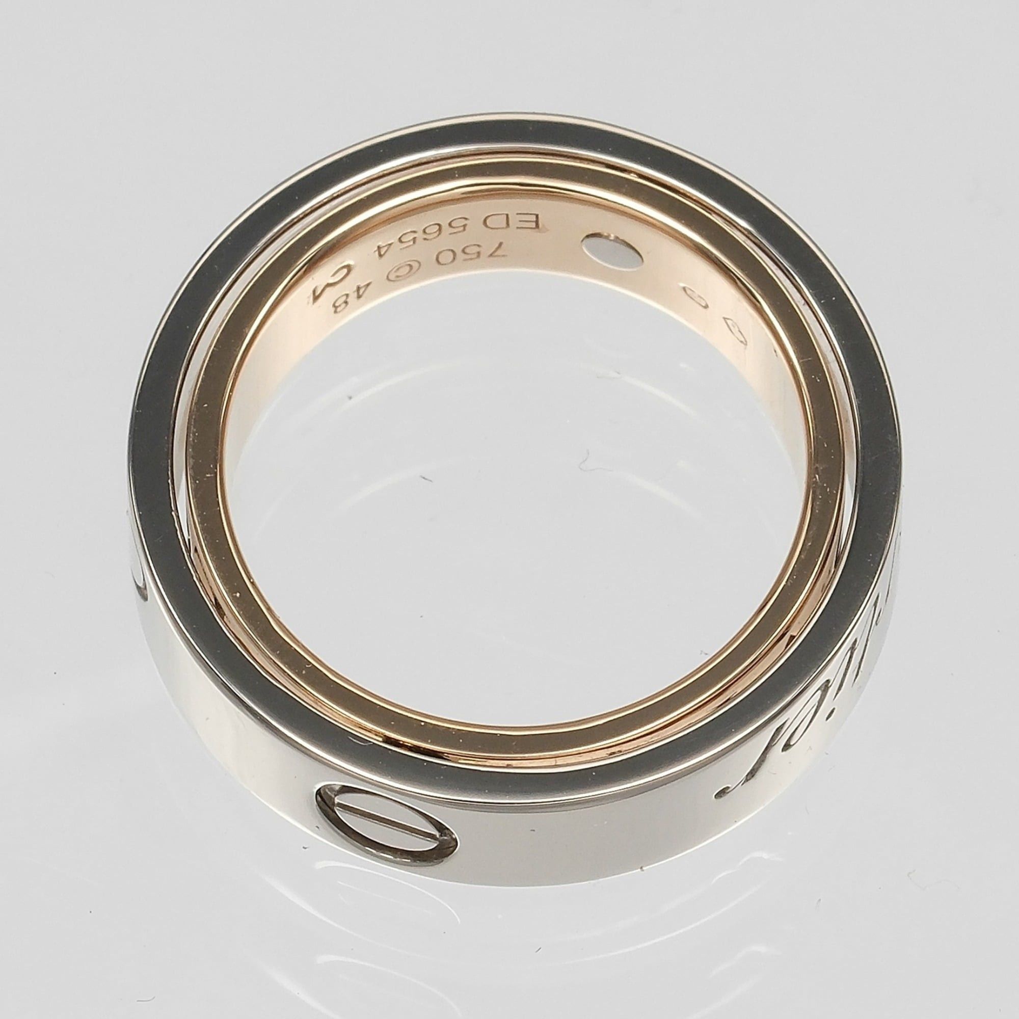Cartier Cartier Secret Love Ring, Size 8, 18K White Gold (PG), Approx. 9.8g. Size ONE SIZE - 7 Thumbnail