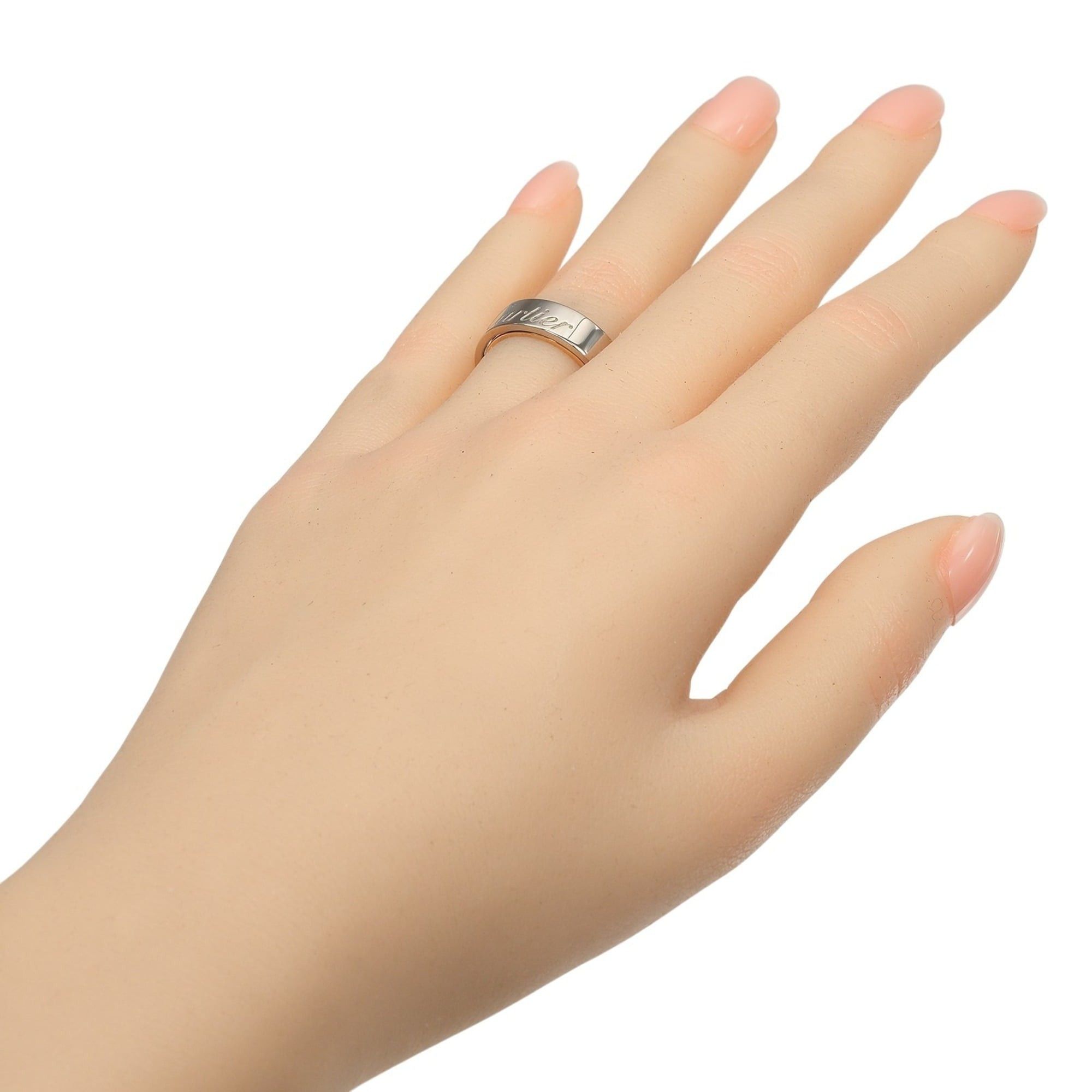 Cartier Cartier Secret Love Ring, Size 8, 18K White Gold (PG), Approx. 9.8g. Size ONE SIZE - 2 Thumbnail