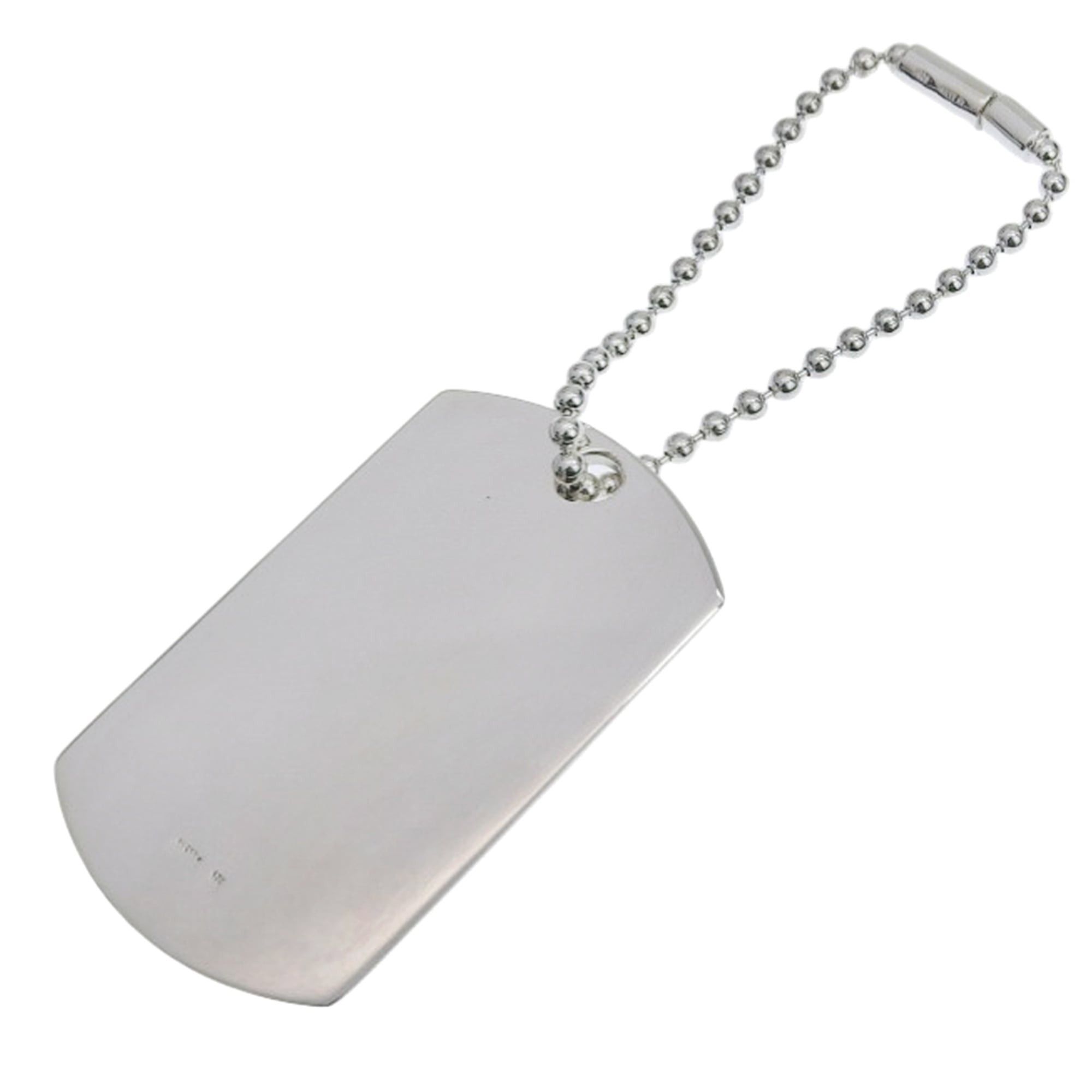 Gucci Gucci Dog Tag Keychain Charm, Sterling Silver 925, Unisex Size ONE SIZE - 2 Thumbnail