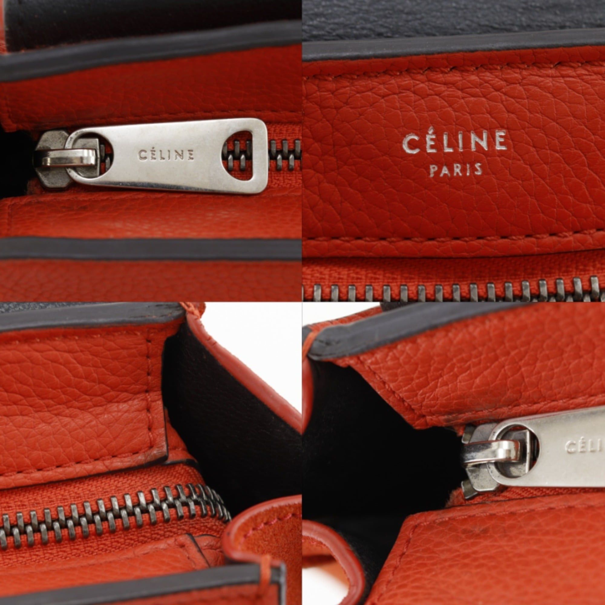 Celine Celine Trapeze Medium Handbag 2-Way Shoulder Bag S-SN-0112 Leather Orange 2-way A5 Flap Women's Size ONE SIZE - 11 Thumbnail