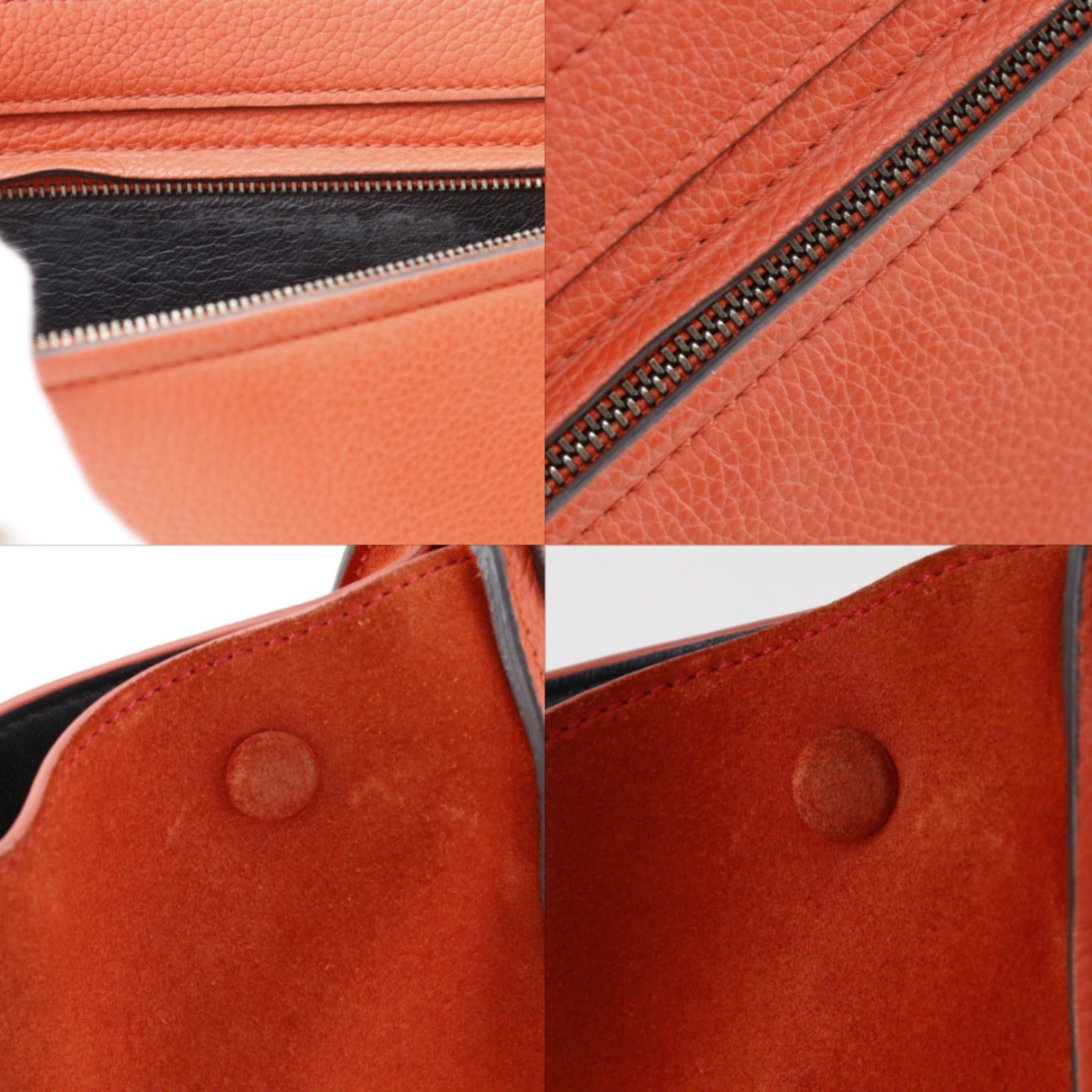 Celine Celine Trapeze Medium Handbag 2-Way Shoulder Bag S-SN-0112 Leather Orange 2-way A5 Flap Women's Size ONE SIZE - 10 Thumbnail