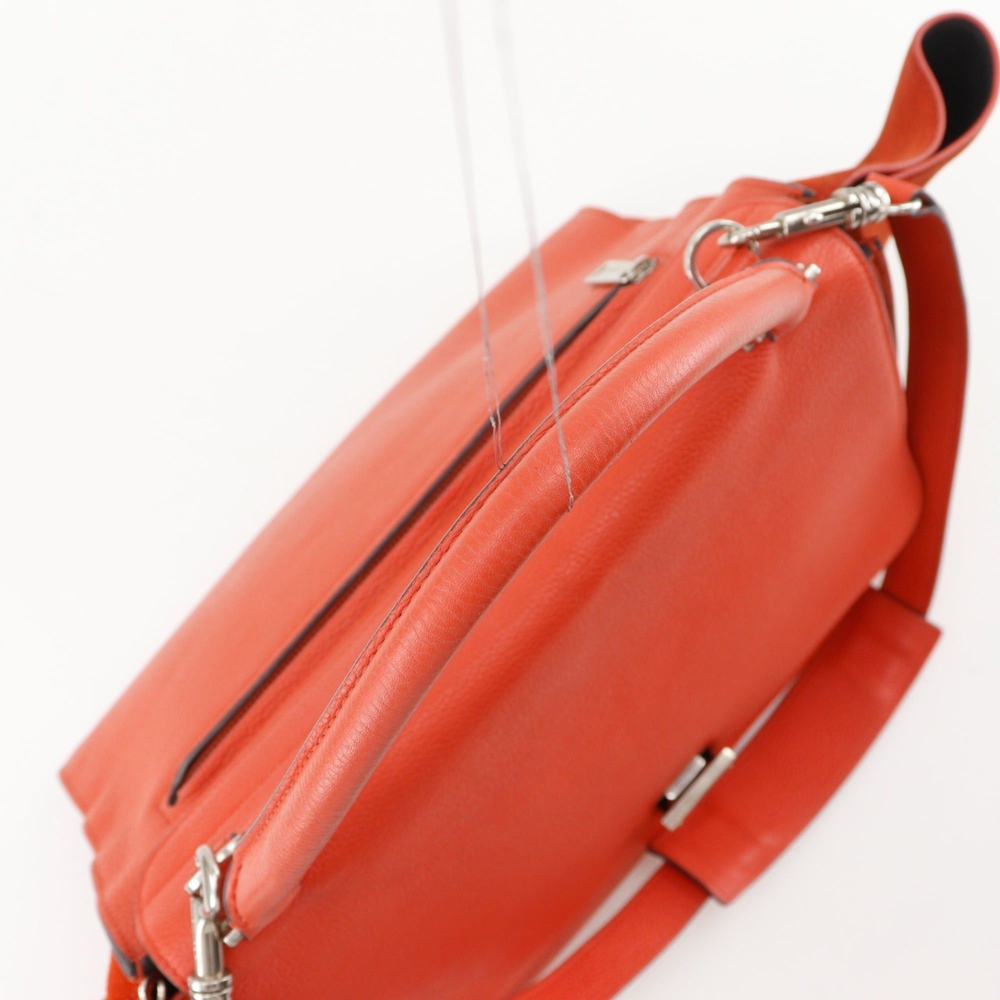 Celine Celine Trapeze Medium Handbag 2-Way Shoulder Bag S-SN-0112 Leather Orange 2-way A5 Flap Women's Size ONE SIZE - 5 Thumbnail