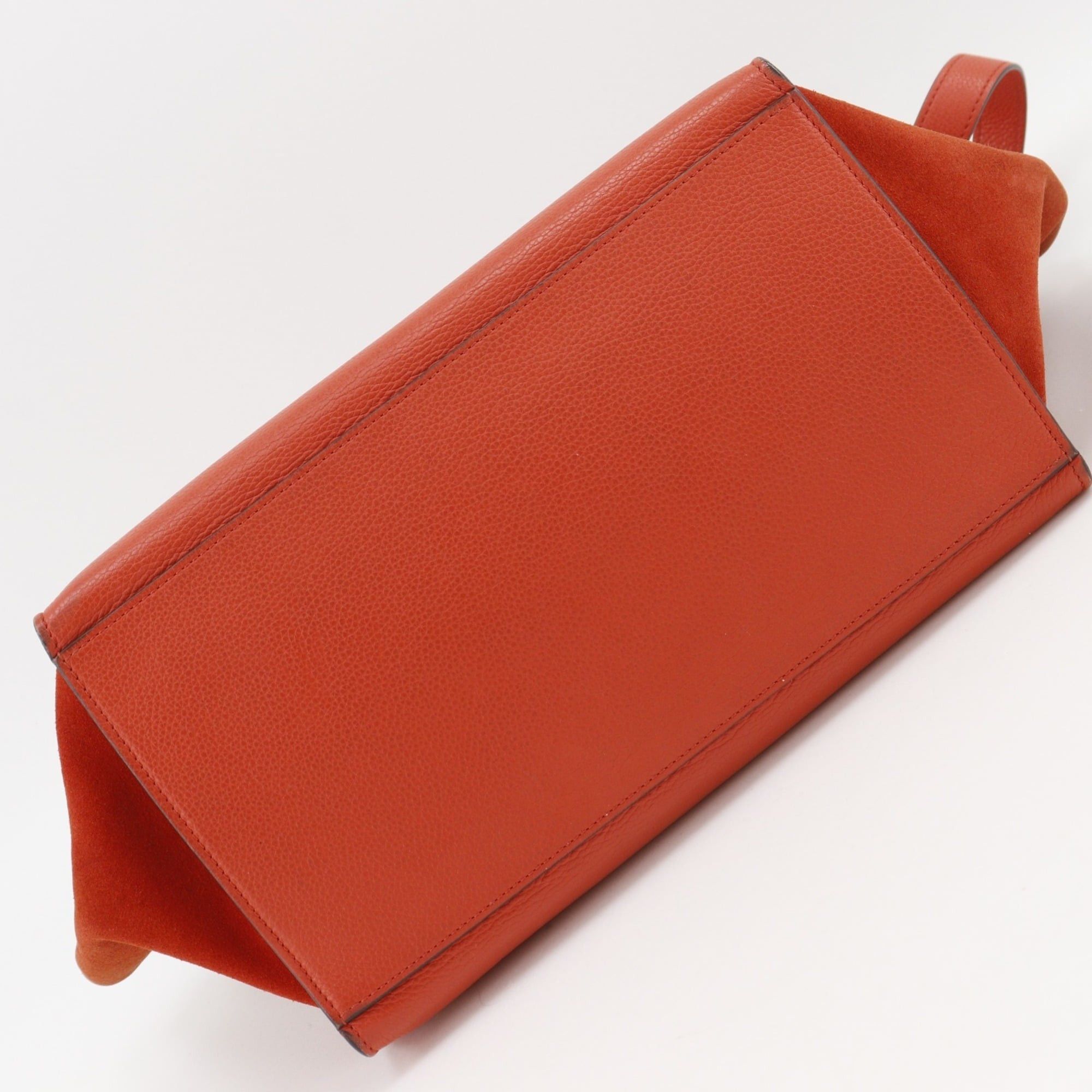 Celine Celine Trapeze Medium Handbag 2-Way Shoulder Bag S-SN-0112 Leather Orange 2-way A5 Flap Women's Size ONE SIZE - 13 Thumbnail