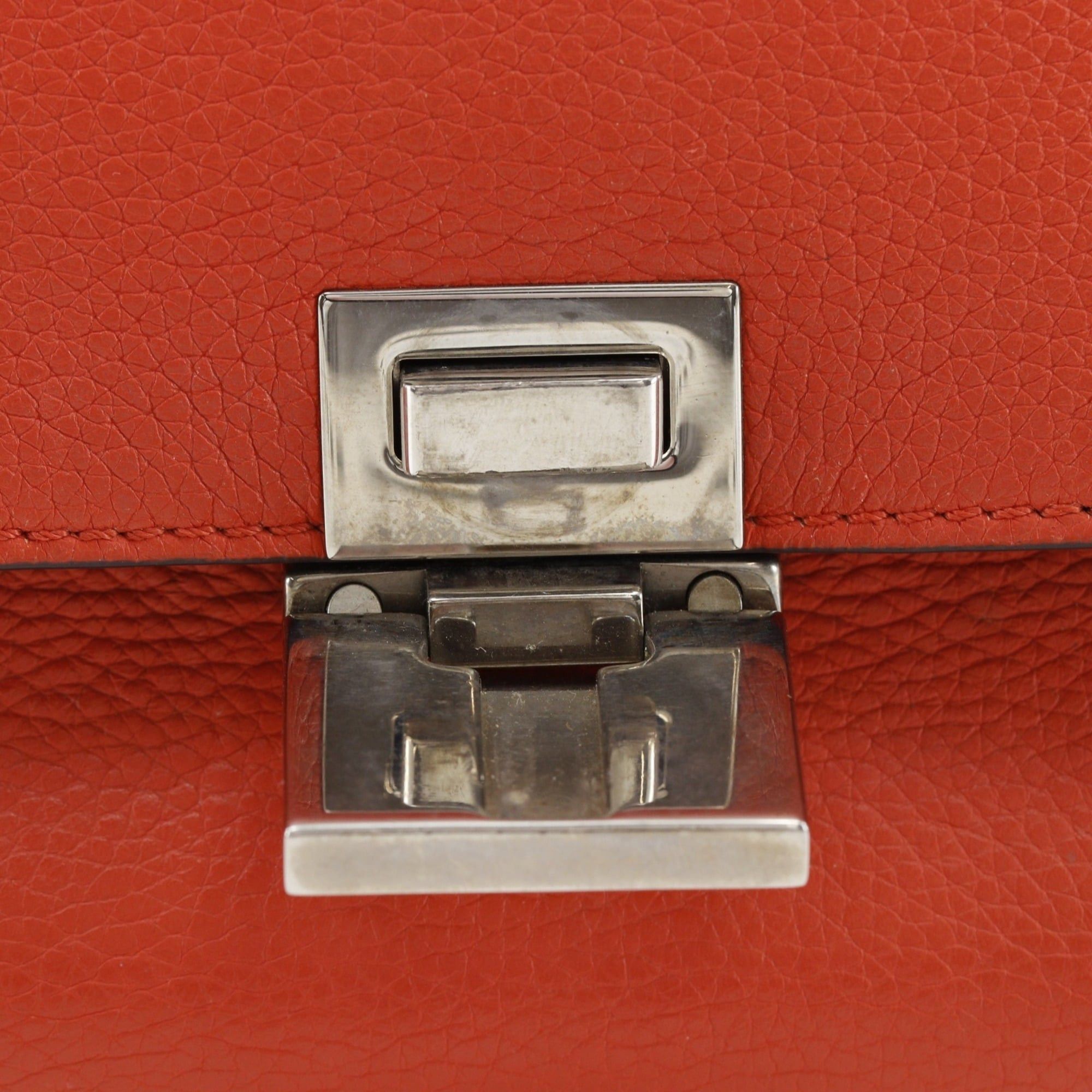 Celine Celine Trapeze Medium Handbag 2-Way Shoulder Bag S-SN-0112 Leather Orange 2-way A5 Flap Women's Size ONE SIZE - 16 Thumbnail