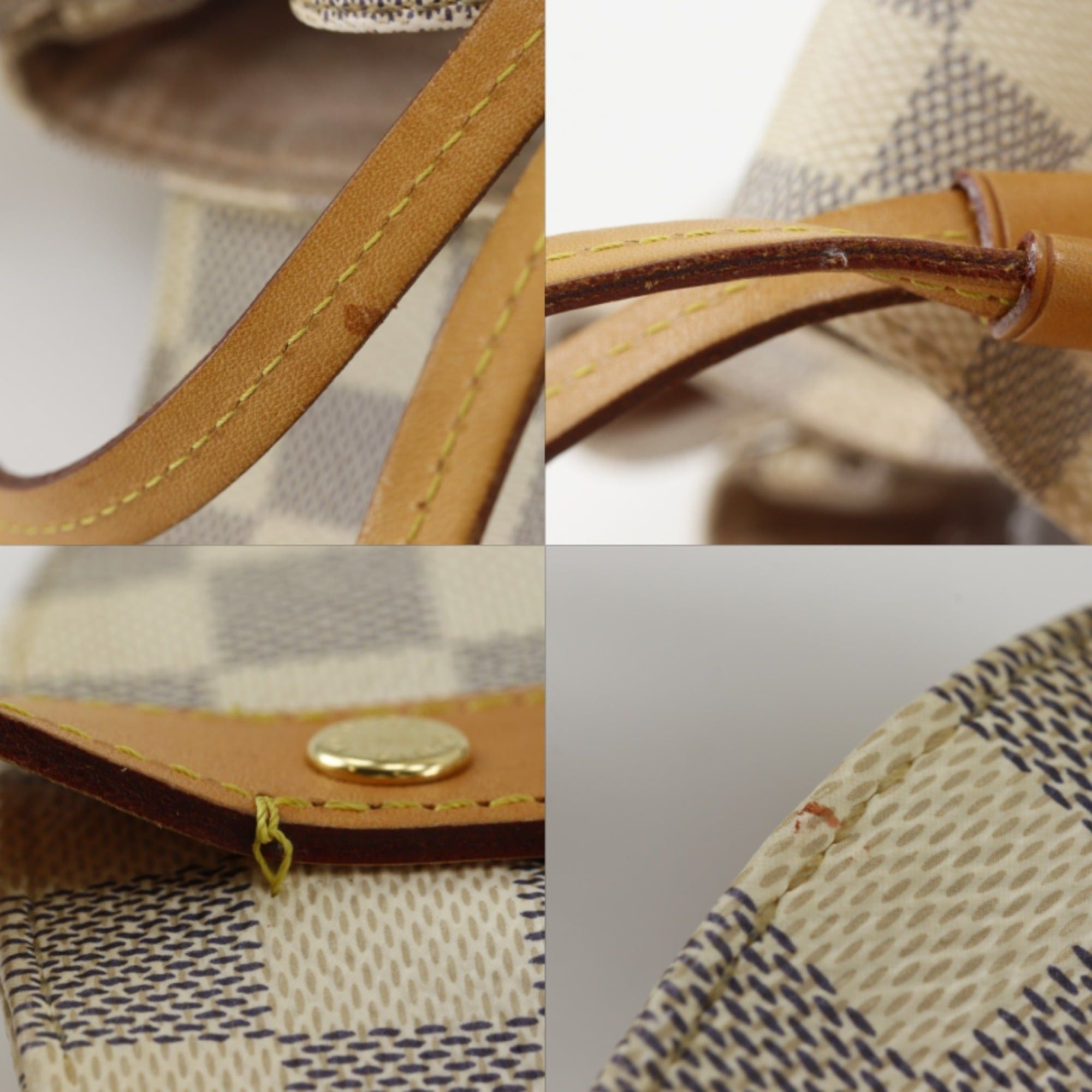 Louis Vuitton Louis Vuitton Speron Backpack/Daypack N41578 Damier Azur Canvas 2016 White SR2136 2-way Belt Buckle Women's Size ONE SIZE - 15 Thumbnail