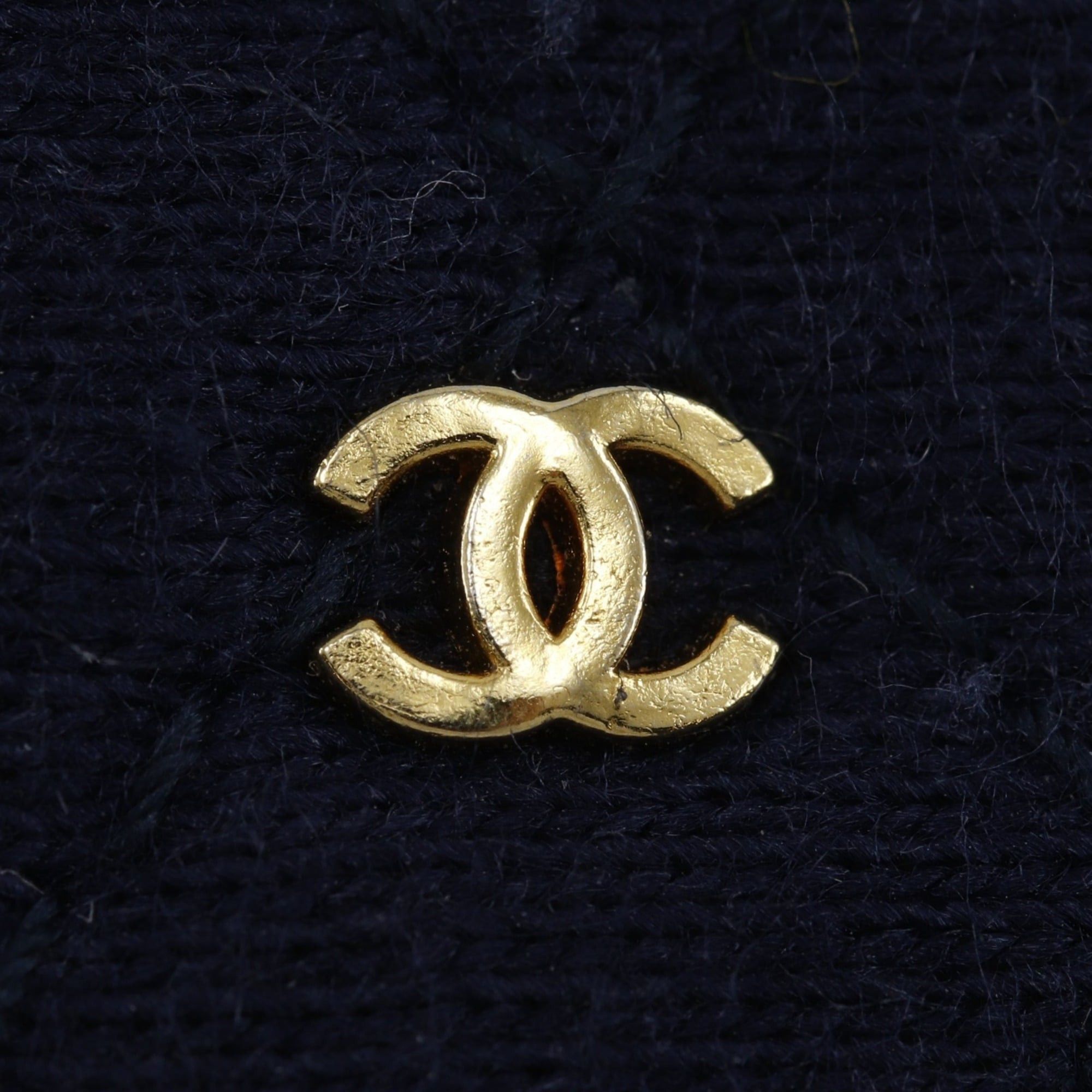Chanel Chanel Chain Pouch, Micro Matelassé Cotton, Navy, Snap Button, Women's Size ONE SIZE - 14 Thumbnail
