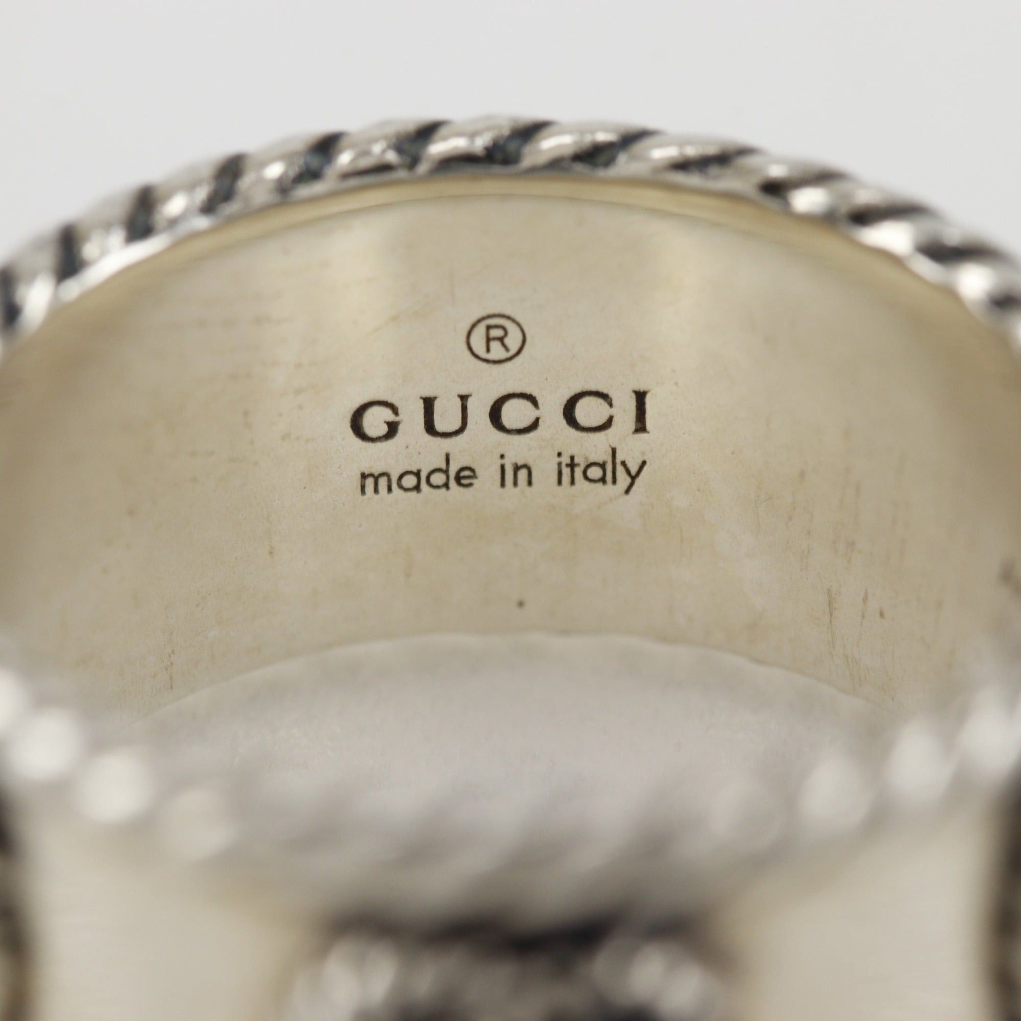 Gucci Gucci Double G Wide Ring, Size 9.5, Sterling Silver 925, Approx. 5.8g, Women's Size ONE SIZE - 7 Thumbnail