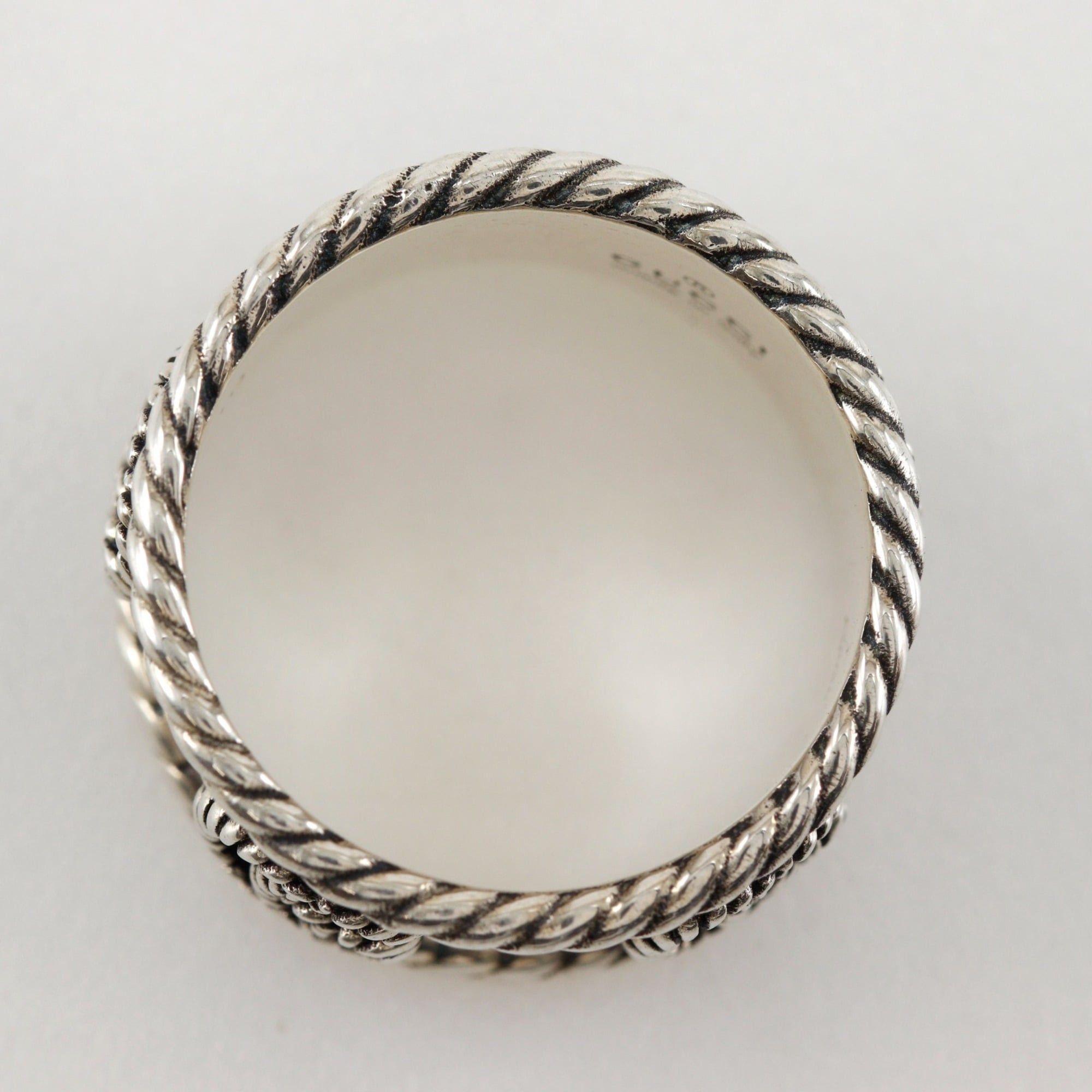 Gucci Gucci Double G Wide Ring, Size 9.5, Sterling Silver 925, Approx. 5.8g, Women's Size ONE SIZE - 4 Thumbnail