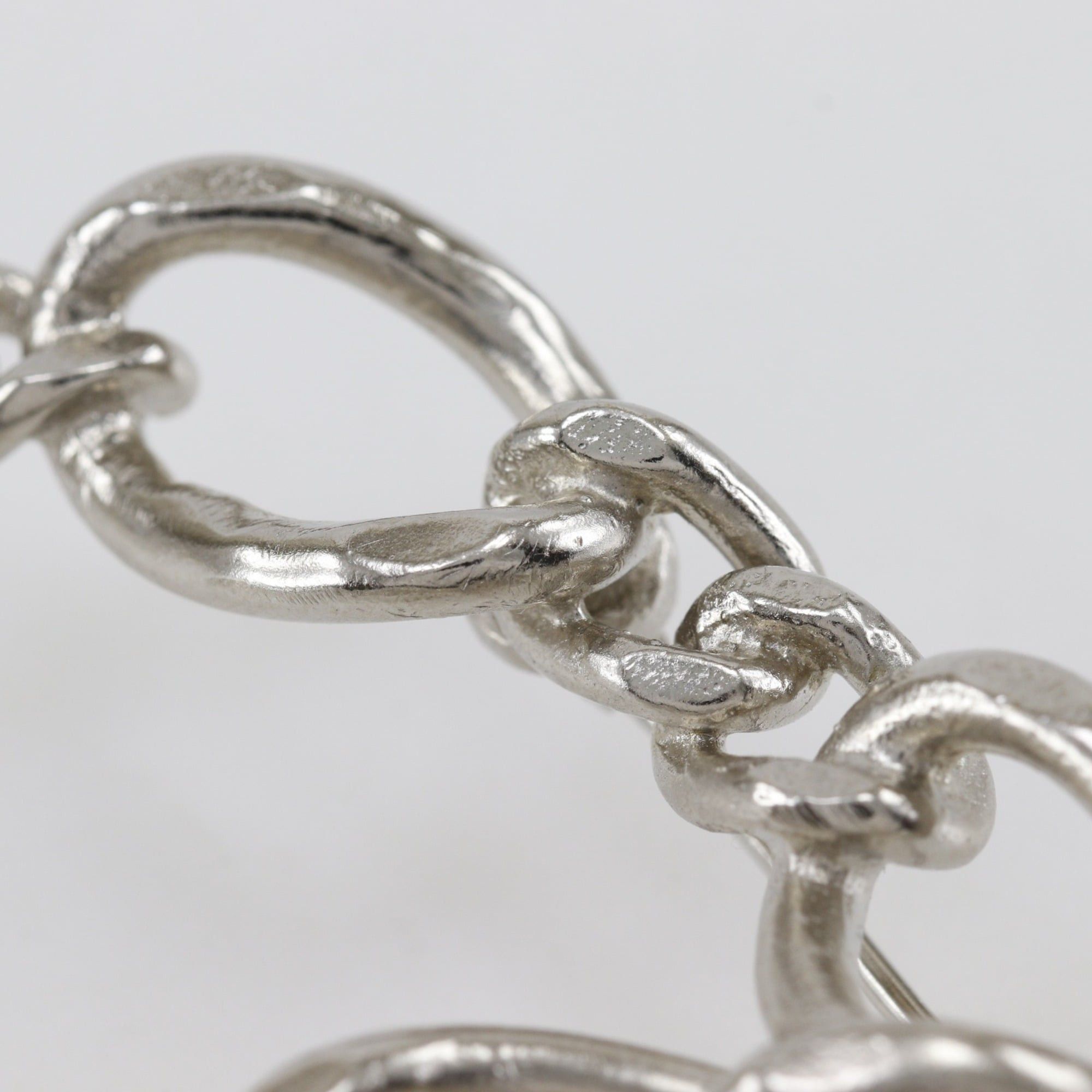 Chanel Chanel Coco Mark Brooch, Openwork Chain, Metal, Made in France, 2006, Silver, 06P, Approx. 40g, Women's. Size ONE SIZE - 6 Thumbnail