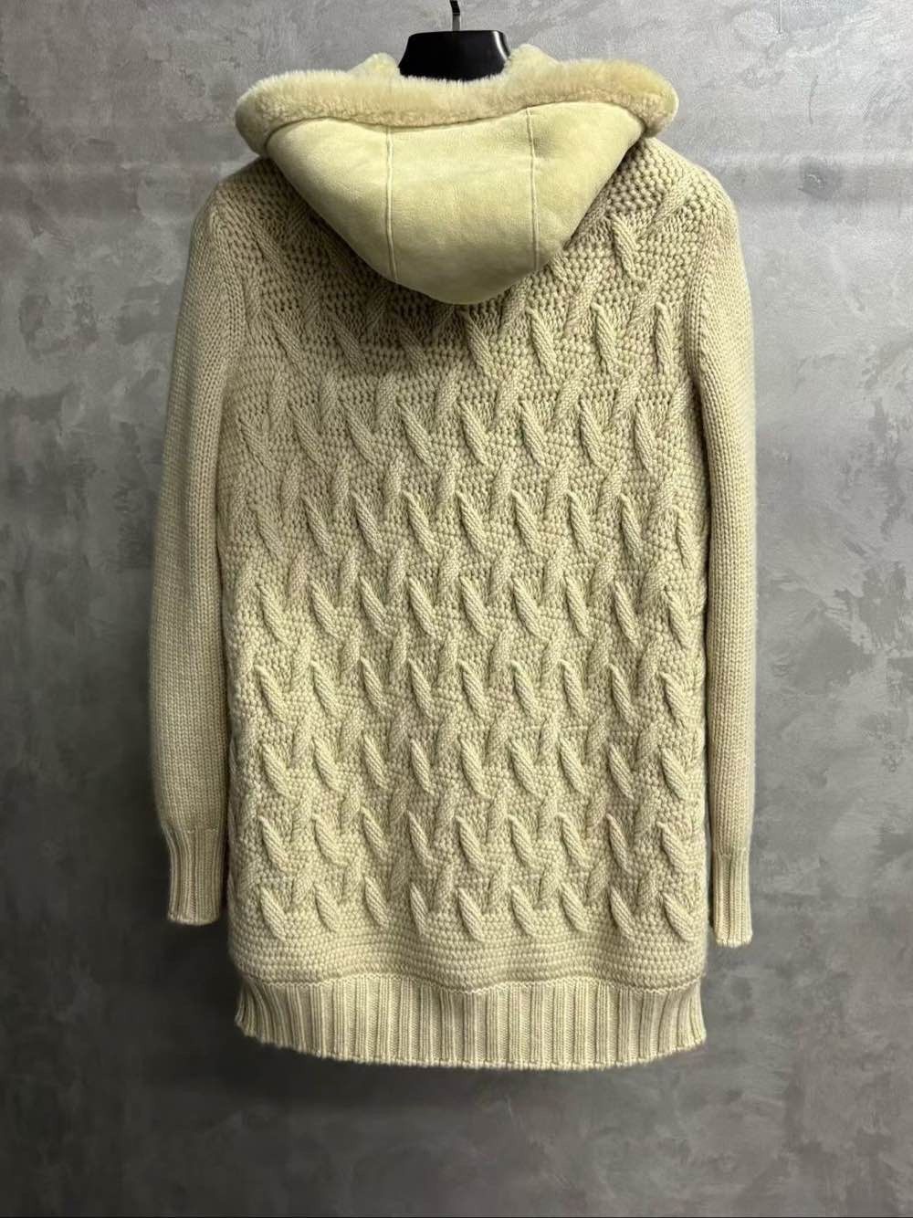 Loro Piana Loro Piana Shearling Knit Hooded Jacket Size S Size S / US 4 / IT 40 - 2 Thumbnail