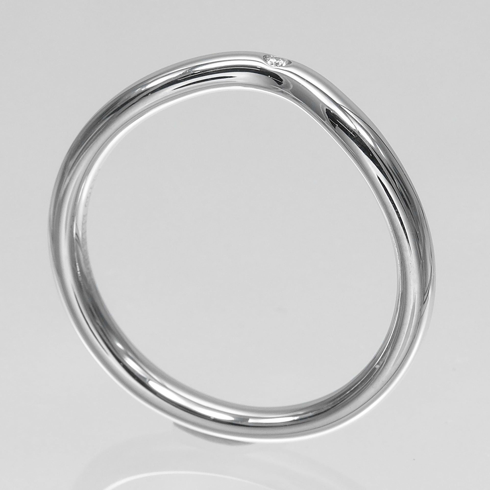 Tiffany & Co. Tiffany & Co. Curved Band Ring, Size 9, Platinum 950, Diamond, Approx. 3.7g. Size ONE SIZE - 3 Thumbnail
