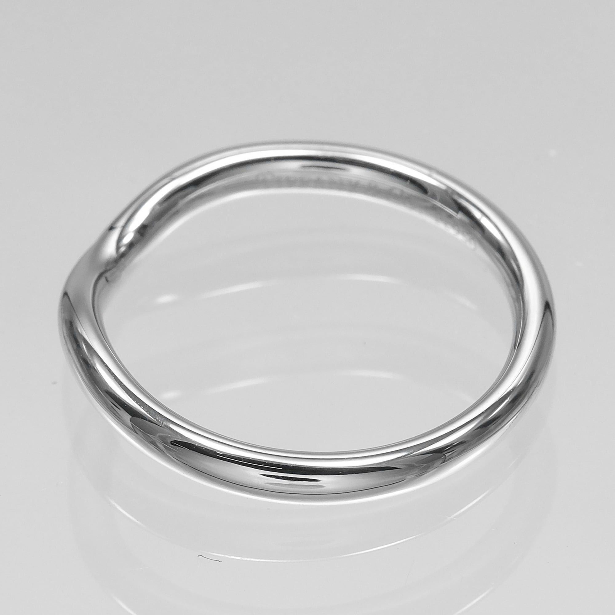 Tiffany & Co. Tiffany & Co. Curved Band Ring, Size 9, Platinum 950, Diamond, Approx. 3.7g. Size ONE SIZE - 8 Thumbnail