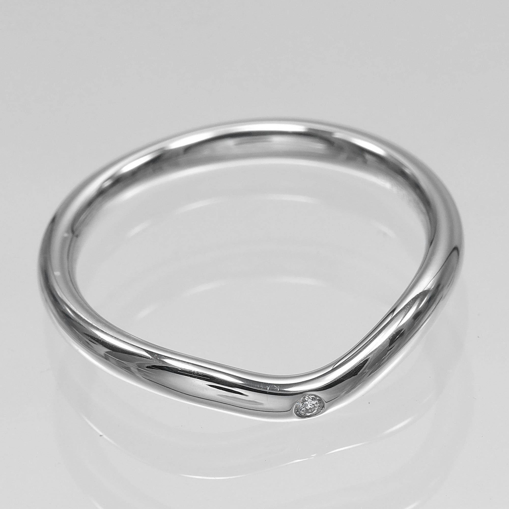 Tiffany & Co. Tiffany & Co. Curved Band Ring, Size 9, Platinum 950, Diamond, Approx. 3.7g. Size ONE SIZE - 6 Thumbnail
