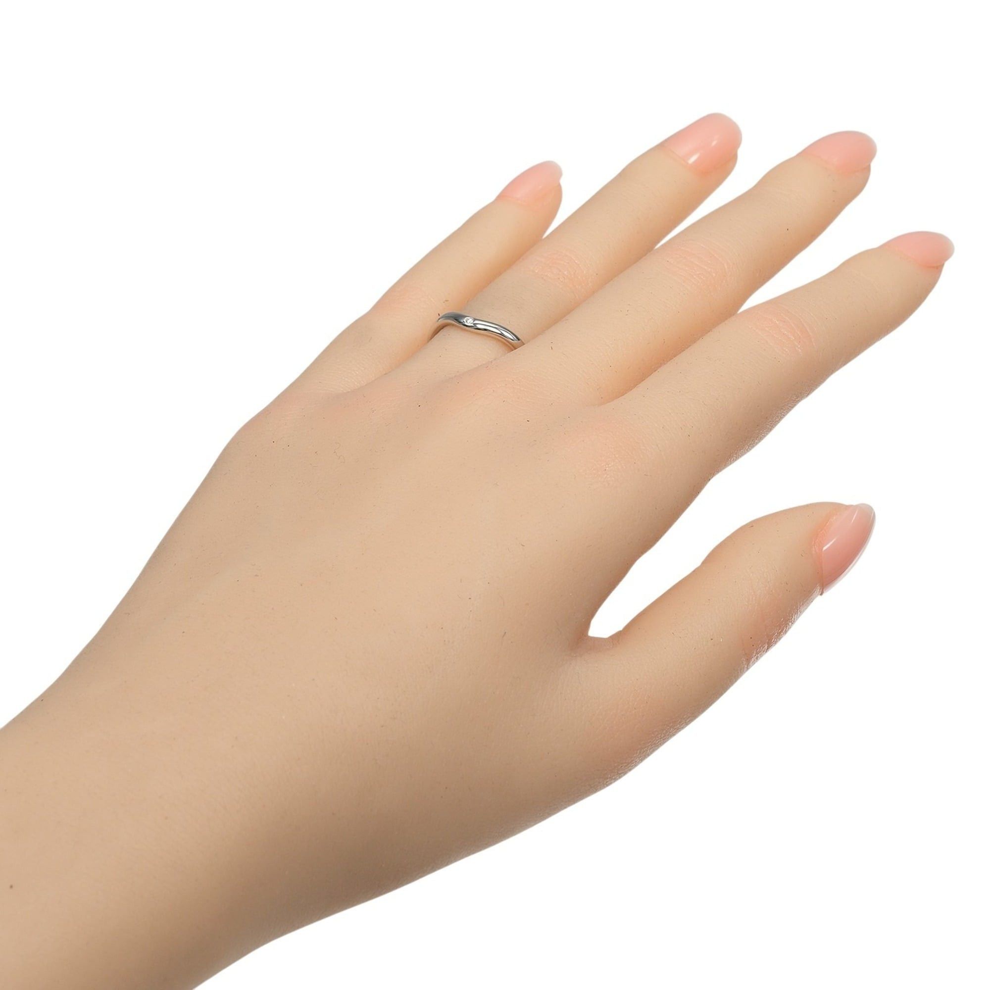 Tiffany & Co. Tiffany & Co. Curved Band Ring, Size 9, Platinum 950, Diamond, Approx. 3.7g. Size ONE SIZE - 2 Thumbnail