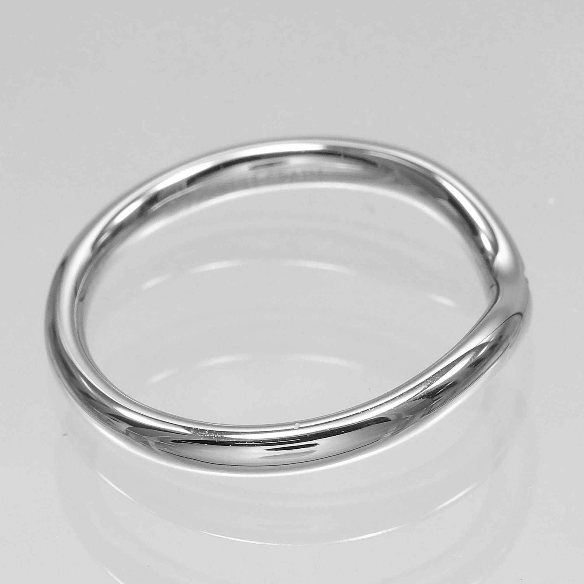 Tiffany & Co. Tiffany & Co. Curved Band Ring, Size 9, Platinum 950, Diamond, Approx. 3.7g. Size ONE SIZE - 7 Thumbnail