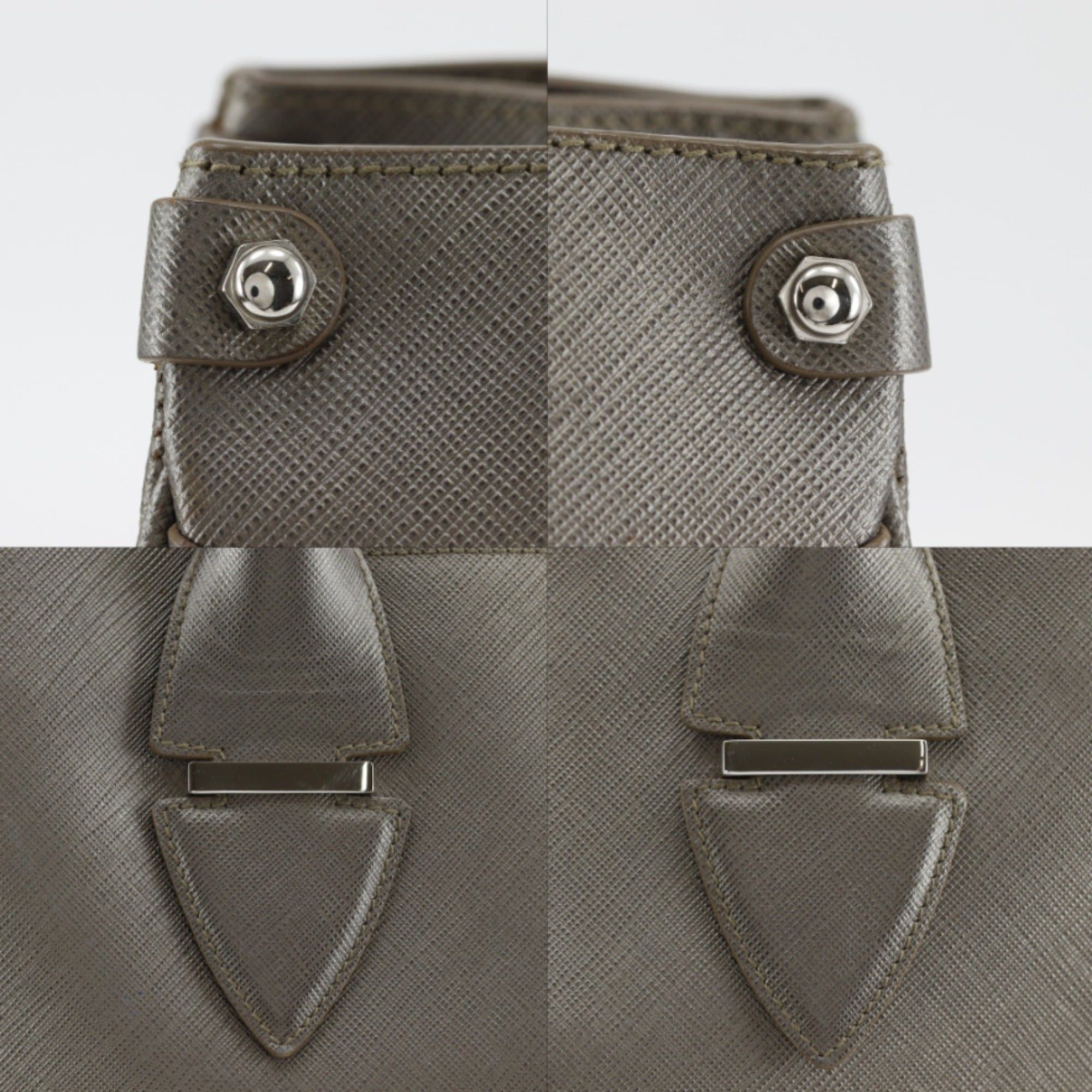 Salvatore Ferragamo Salvatore Ferragamo Gancini Tote Bag DY-21 7814 Leather Gray A5 Women's Size ONE SIZE - 17 Thumbnail