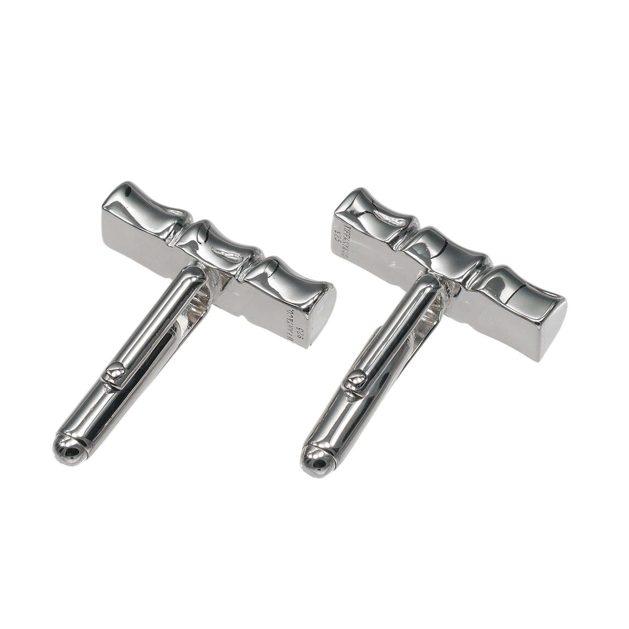 Tiffany & Co. Tiffany & Co. Bamboo Cufflinks, Sterling Silver 925 Size ONE SIZE - 4 Thumbnail