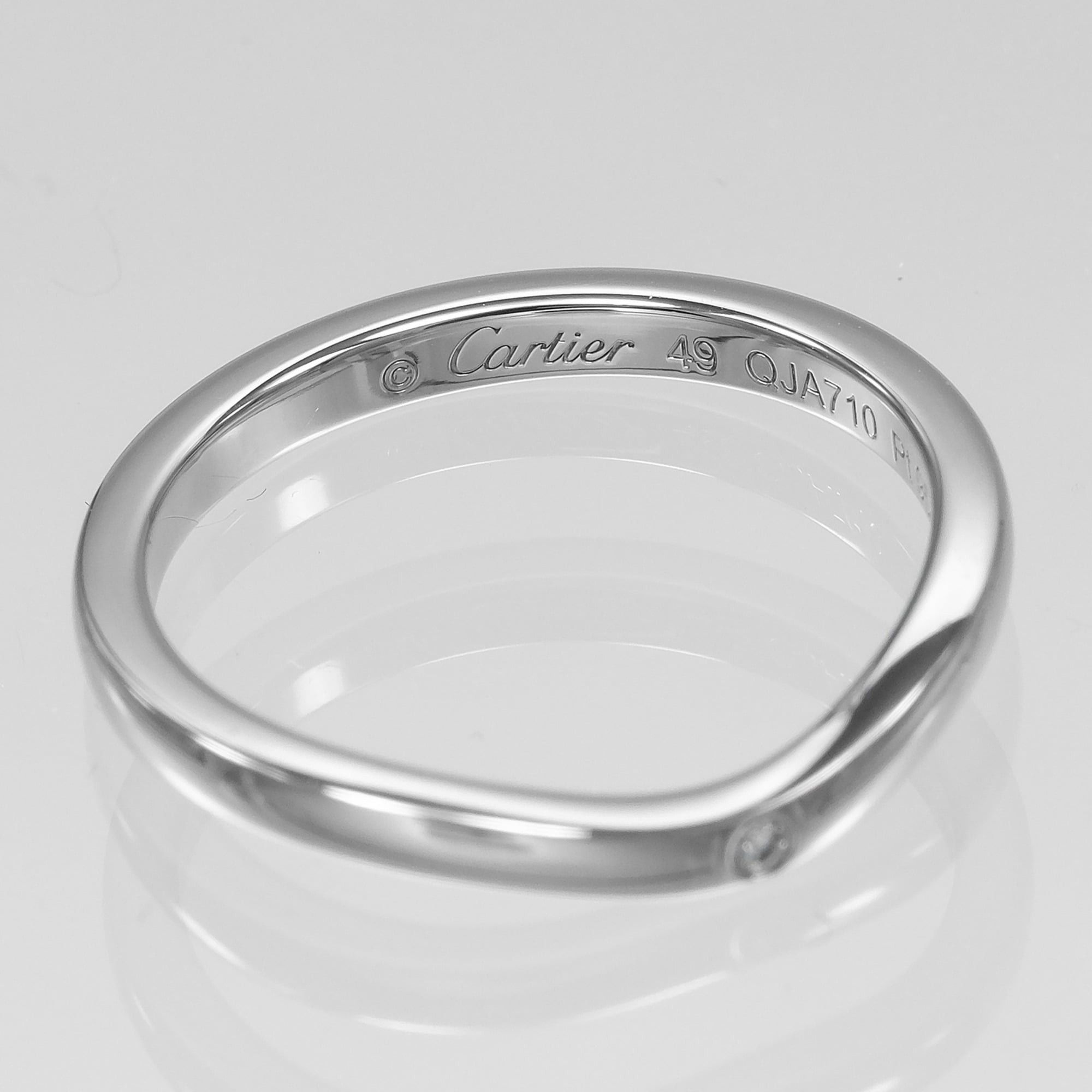 Cartier Cartier Ballerina Ring, Size 8.5, Platinum 950, 3 Diamonds, Approx. 3.15g. Size ONE SIZE - 5 Thumbnail