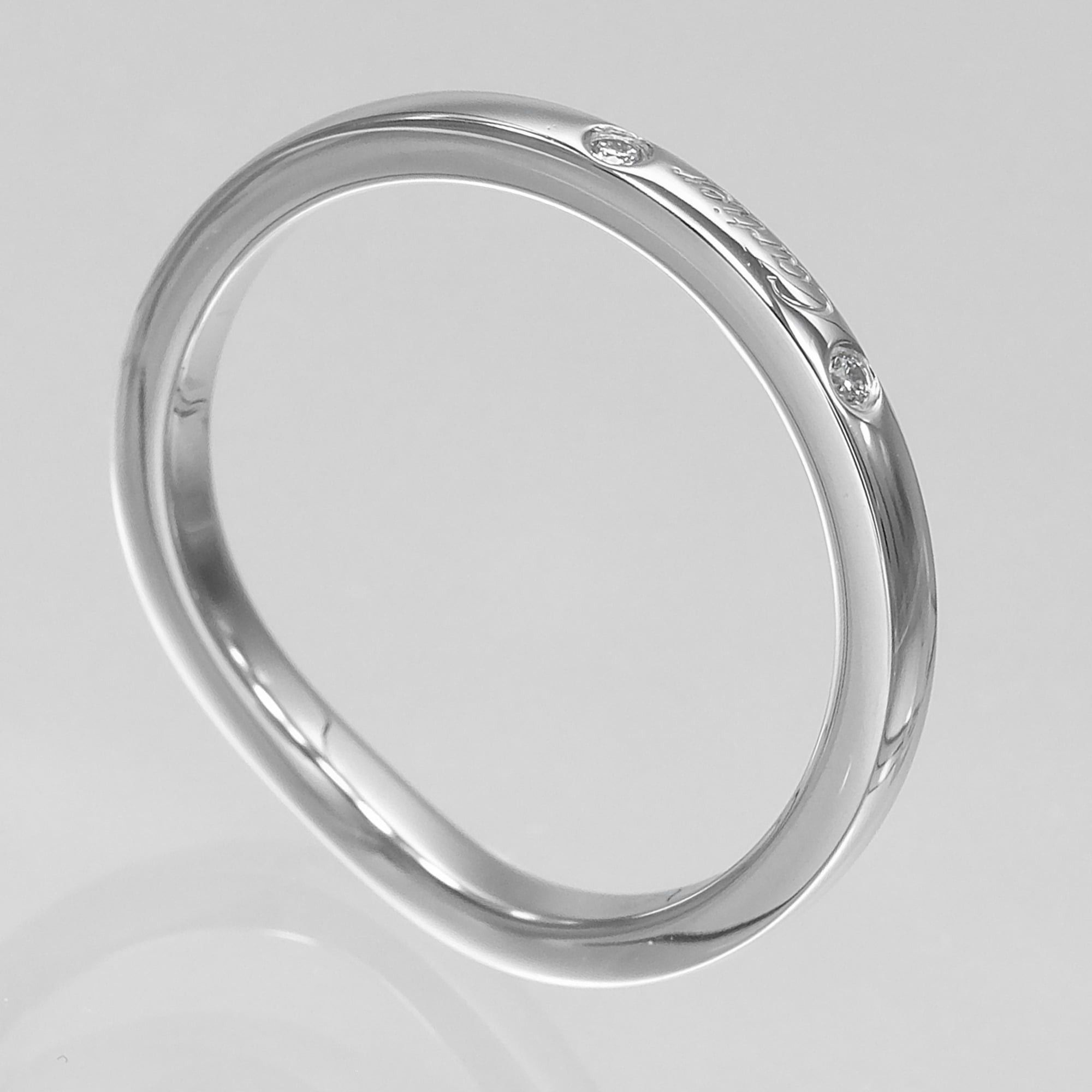 Cartier Cartier Ballerina Ring, Size 8.5, Platinum 950, 3 Diamonds, Approx. 3.15g. Size ONE SIZE - 3 Thumbnail