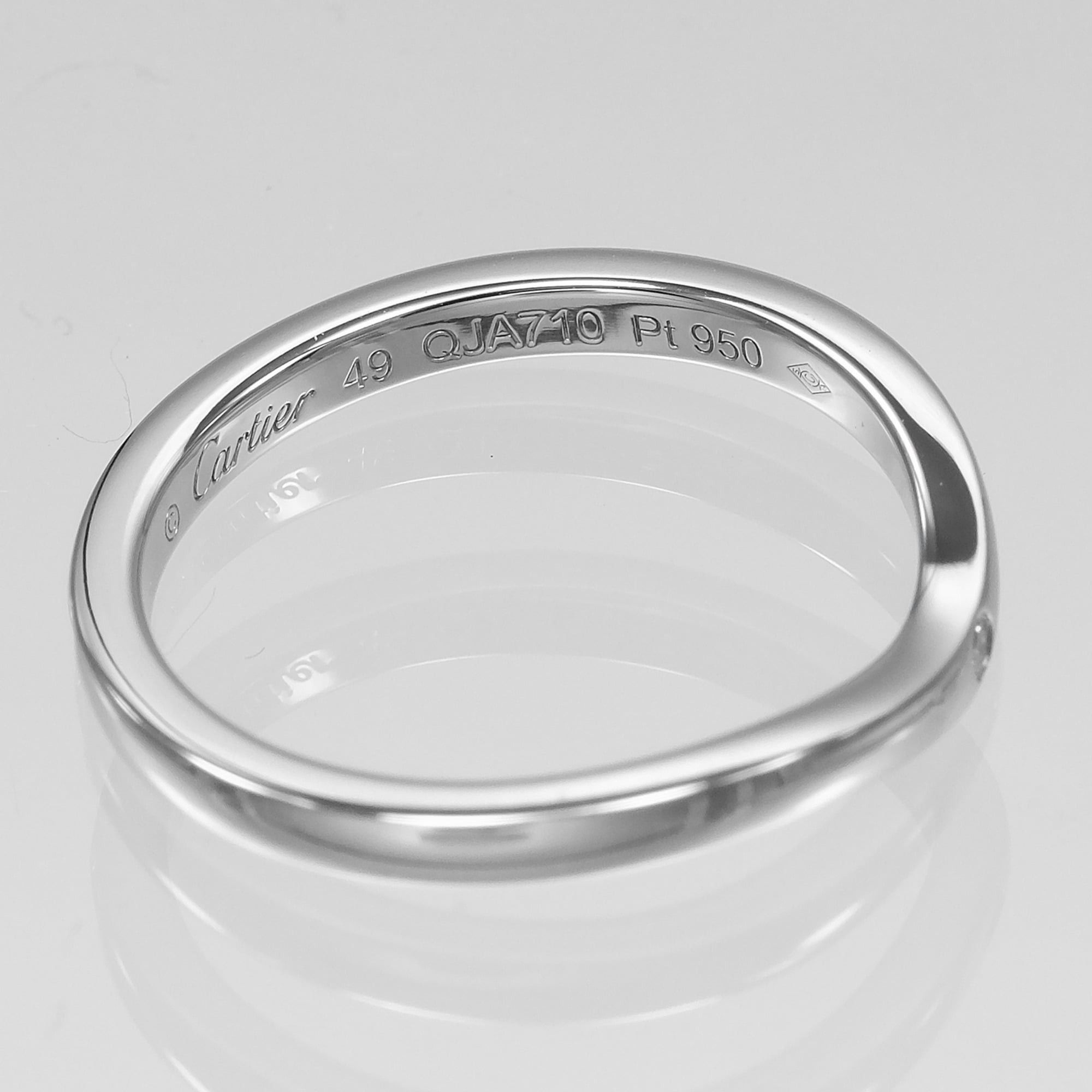Cartier Cartier Ballerina Ring, Size 8.5, Platinum 950, 3 Diamonds, Approx. 3.15g. Size ONE SIZE - 4 Thumbnail