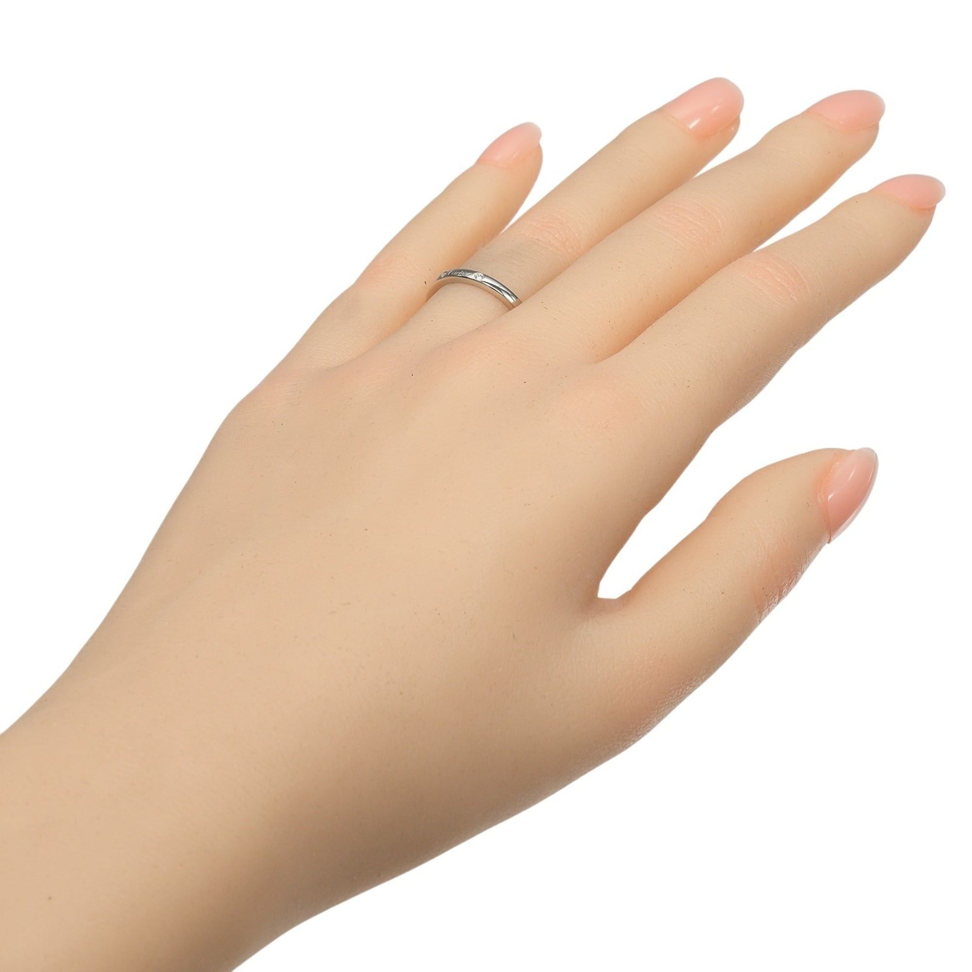 Cartier Cartier Ballerina Ring, Size 8.5, Platinum 950, 3 Diamonds, Approx. 3.15g. Size ONE SIZE - 2 Thumbnail