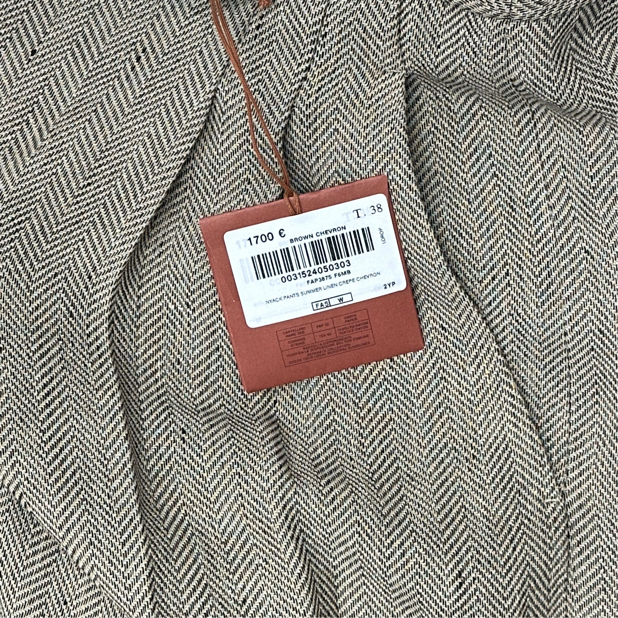 Loro Piana Loro Piana Herringbone Wide Leg Trousers Size 38 Size 26" / US 2 / IT 38 - 4 Thumbnail