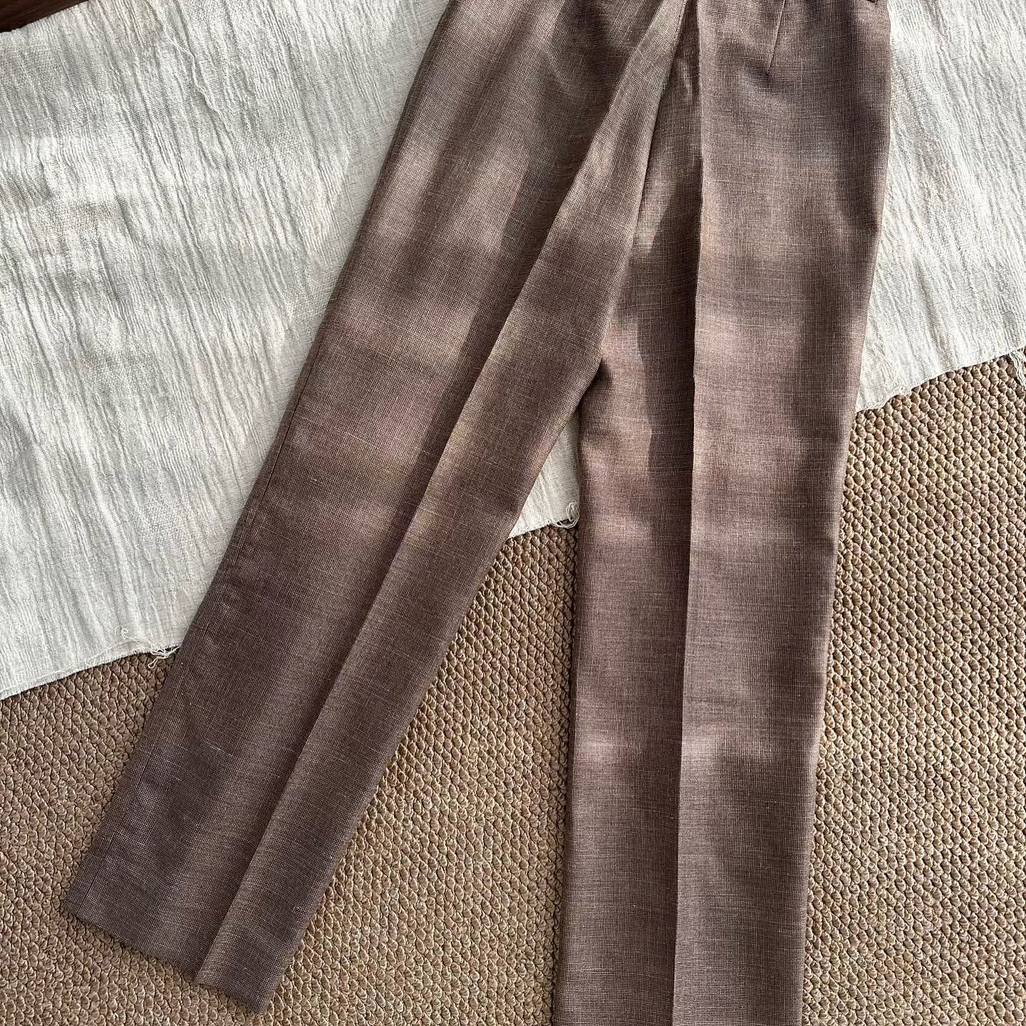 Loro Piana Loro Piana Brown Silk Blend Pants Size 42 Size 28" / US 6 / IT 42 - 2 Thumbnail