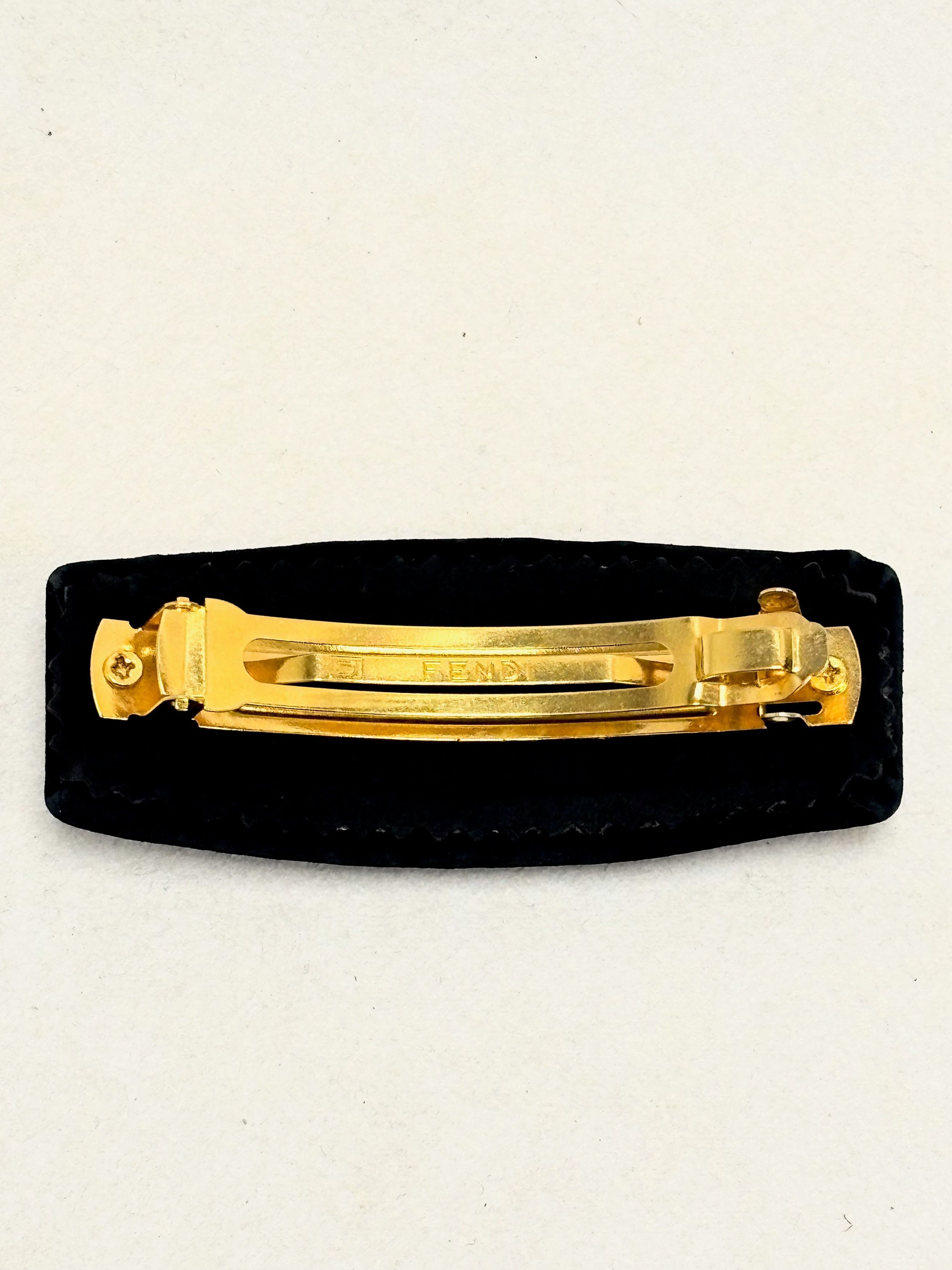 Fendi Barrette en daim Size ONE SIZE - 7 Thumbnail
