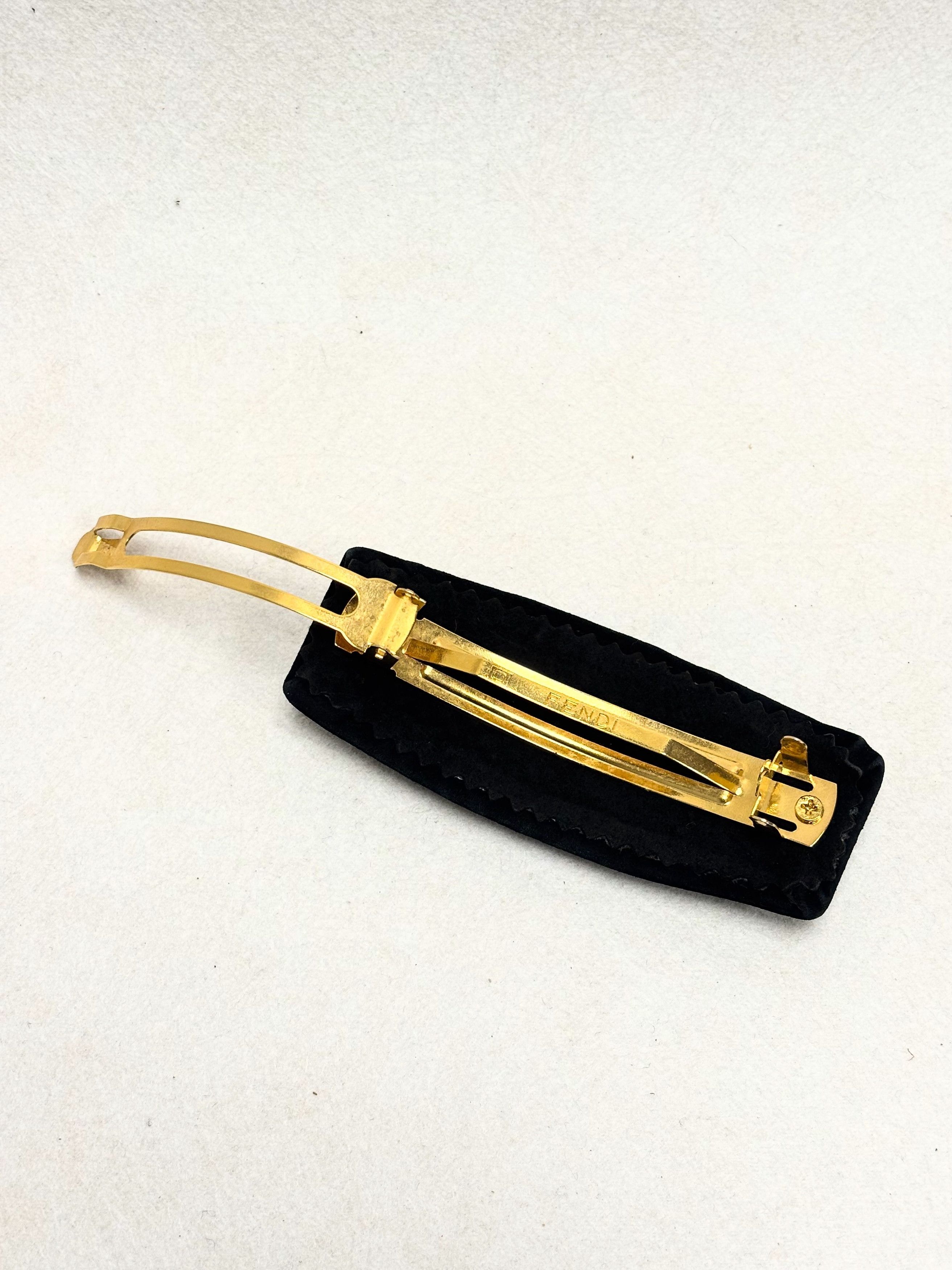Fendi Barrette en daim Size ONE SIZE - 9 Thumbnail