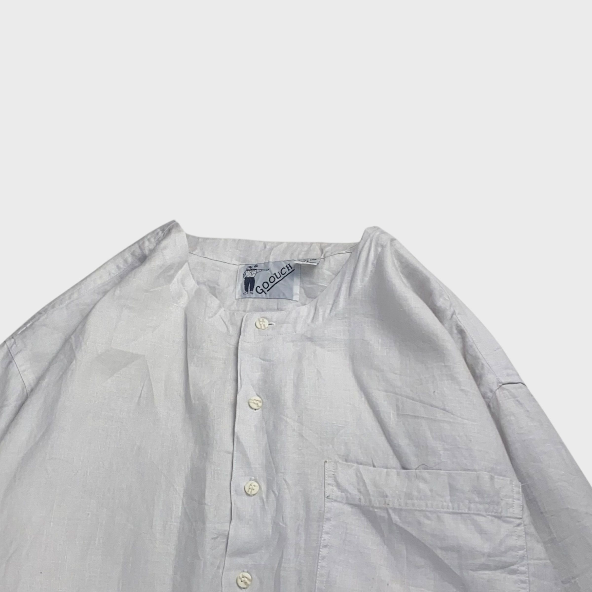 Vintage GOOUCH 90s Shirt White Size L Size US L / EU 52-54 / 3 - 4 Thumbnail