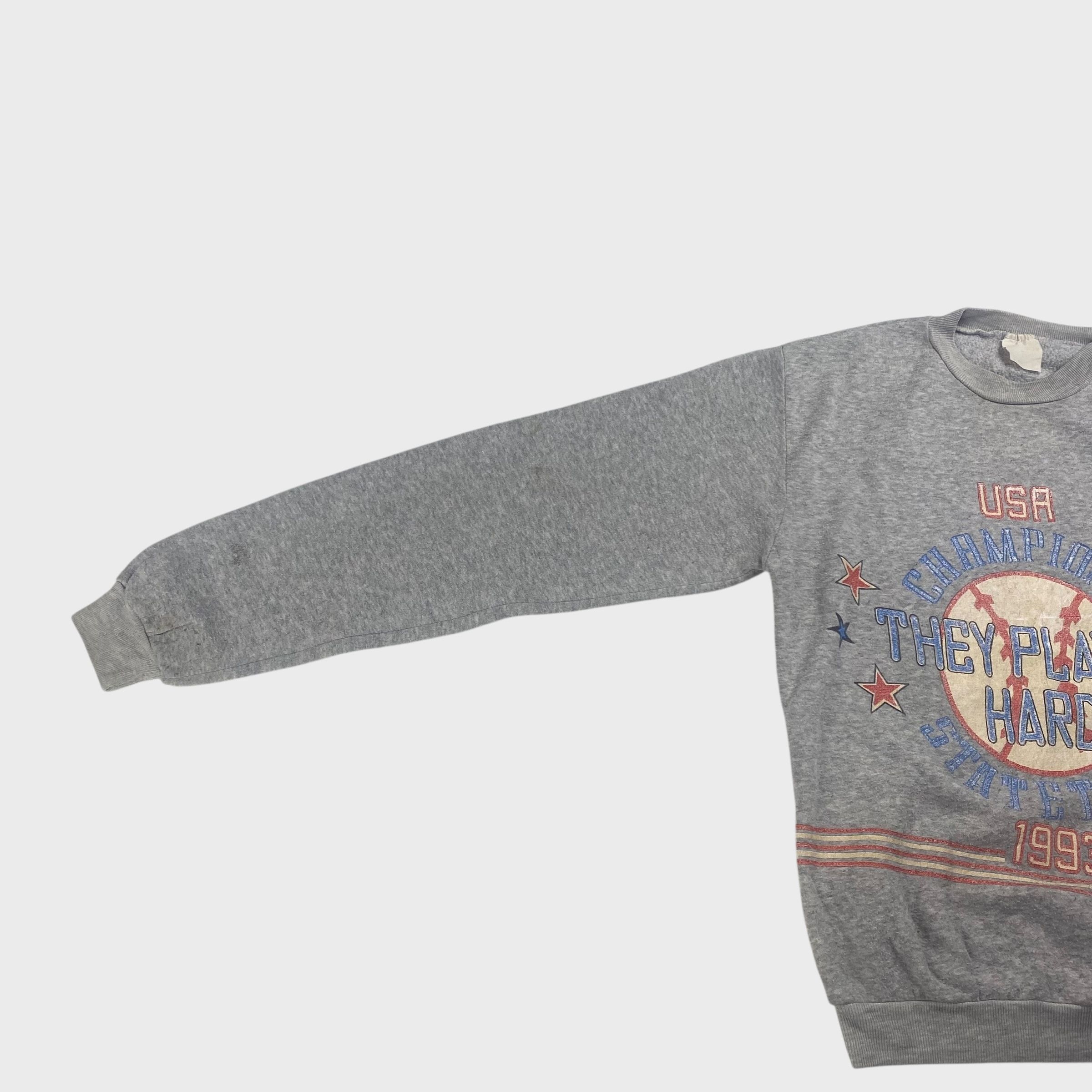 Vintage unknown 90s Sweatshirt Gray Size S Size US S / EU 44-46 / 1 - 3 Thumbnail