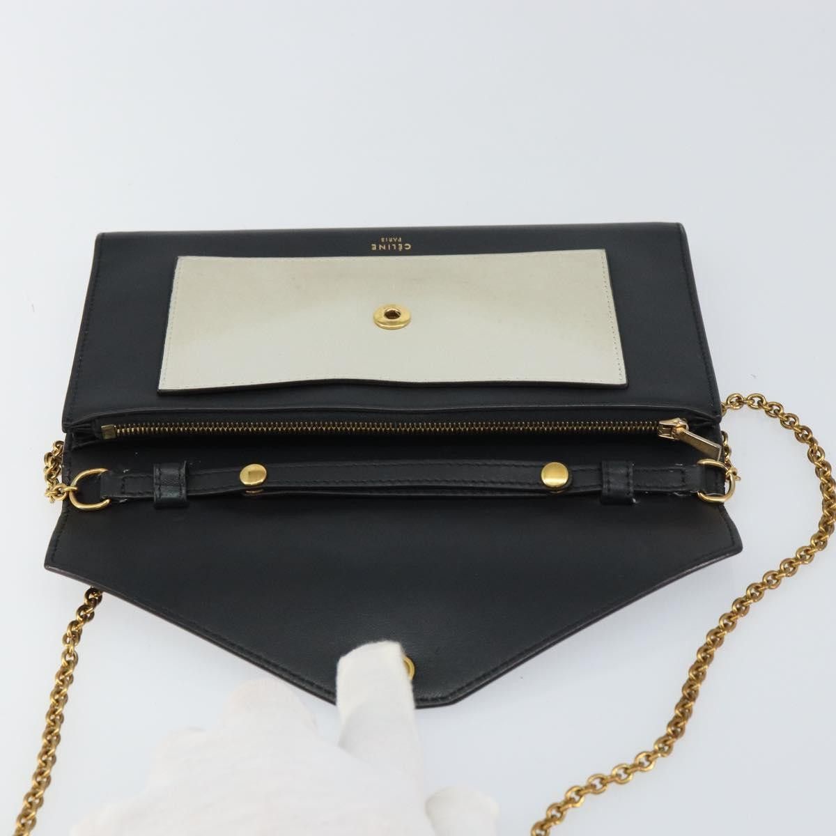 Celine Celine Pocket Envelope Wallet on Chain Leather Size ONE SIZE - 17 Thumbnail