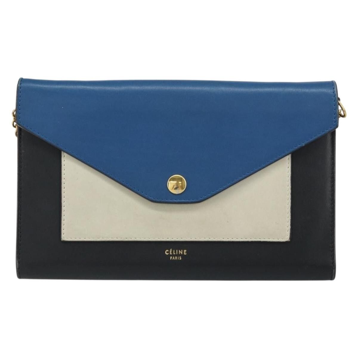 Celine Celine Pocket Envelope Wallet on Chain Leather Size ONE SIZE - 19 Thumbnail