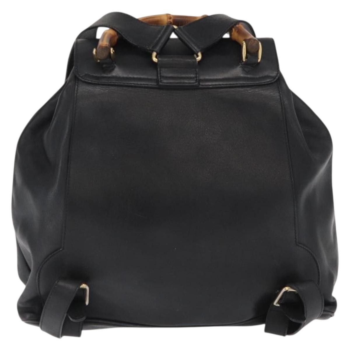 Gucci Gucci Vintage Bamboo Backpack Leather Size ONE SIZE - 2 Thumbnail