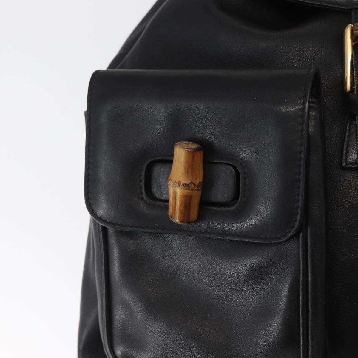 Gucci Gucci Vintage Bamboo Backpack Leather Size ONE SIZE - 19 Thumbnail
