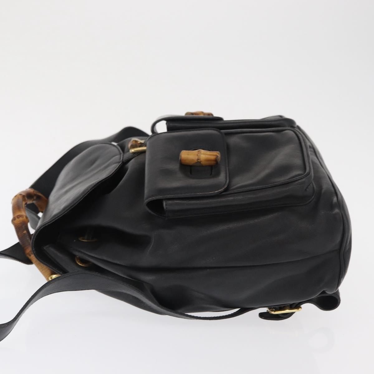 Gucci Gucci Vintage Bamboo Backpack Leather Size ONE SIZE - 4 Thumbnail
