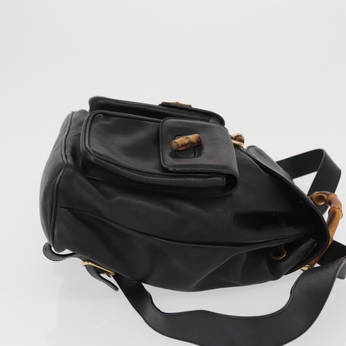 Gucci Gucci Vintage Bamboo Backpack Leather Size ONE SIZE - 3 Thumbnail