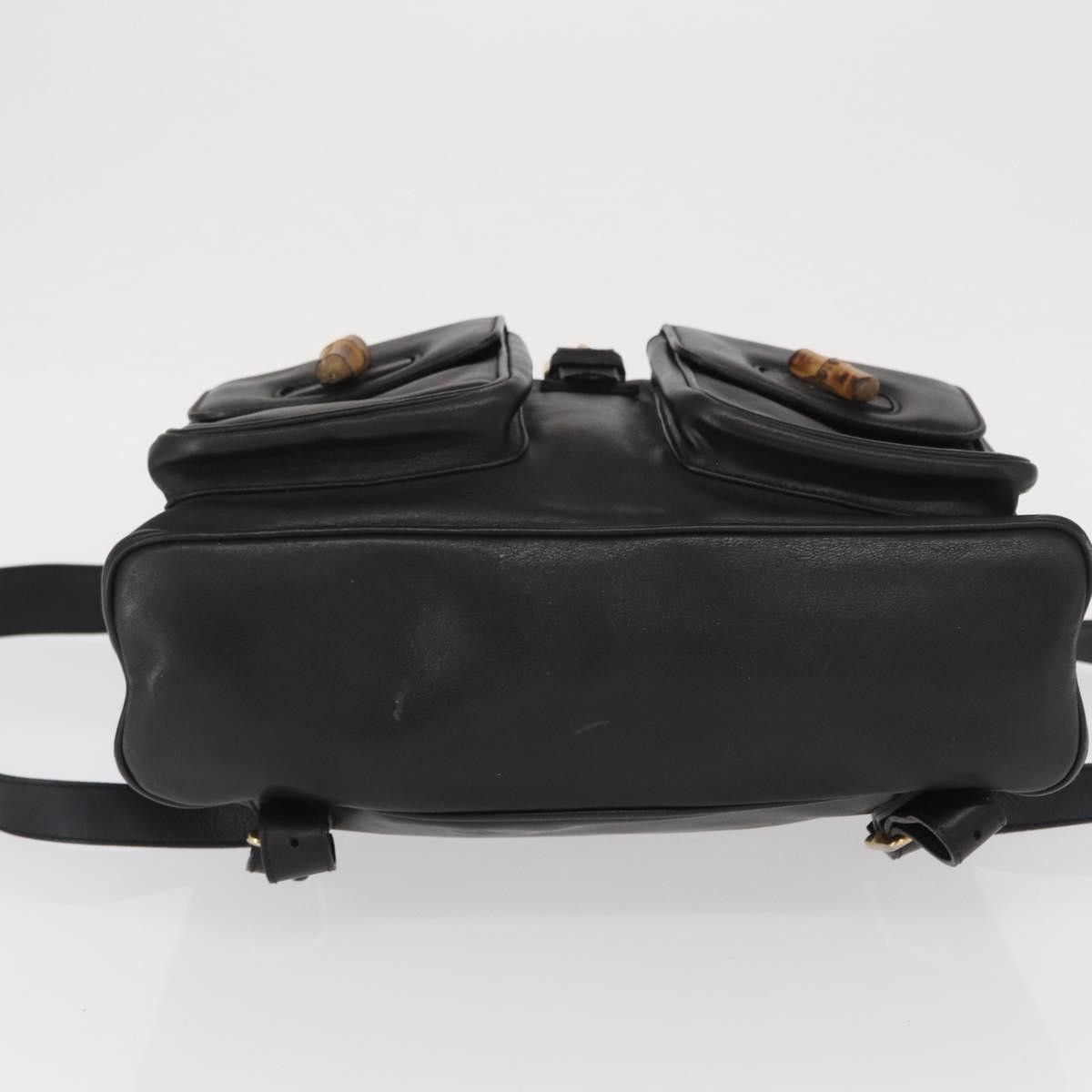 Gucci Gucci Vintage Bamboo Backpack Leather Size ONE SIZE - 18 Thumbnail
