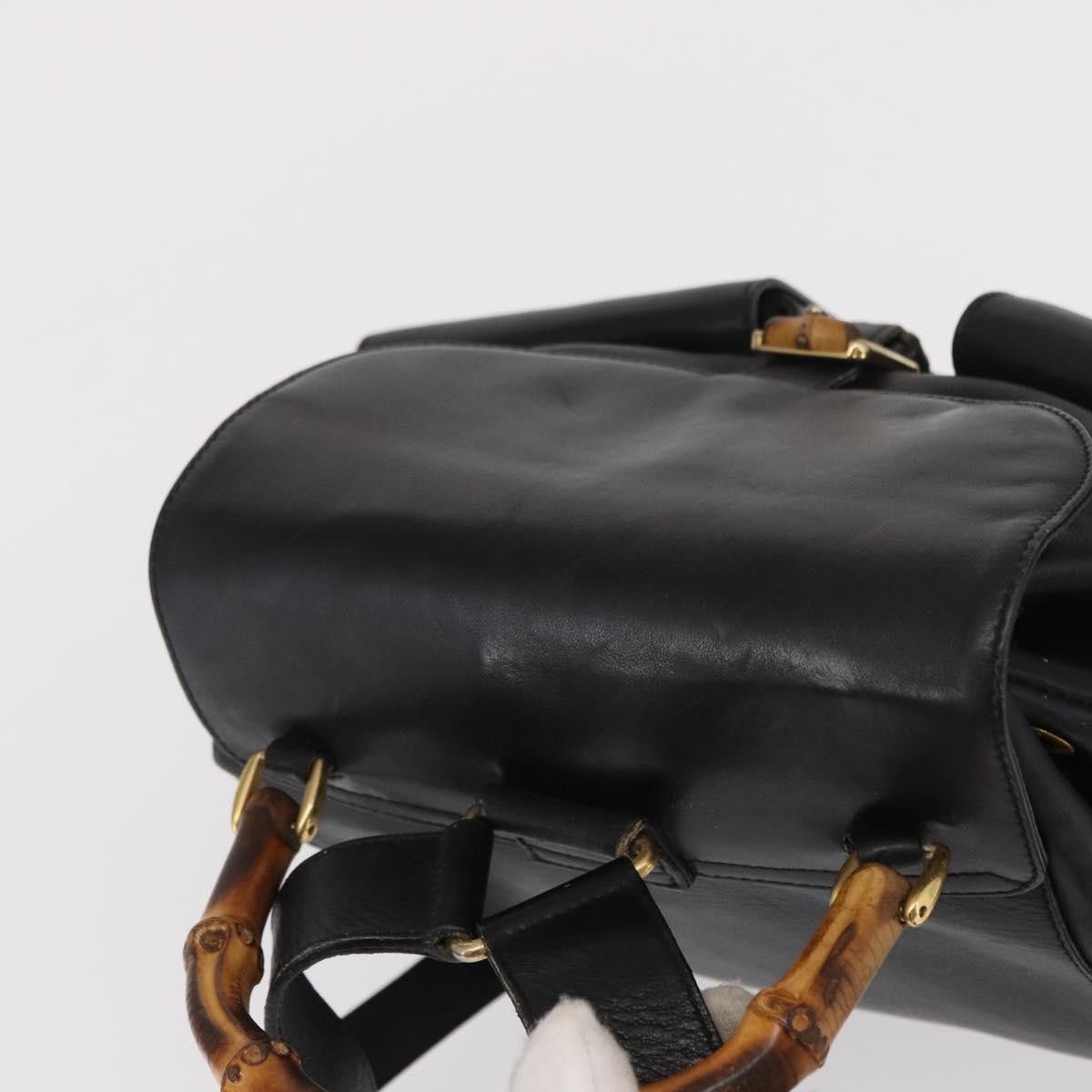 Gucci Gucci Vintage Bamboo Backpack Leather Size ONE SIZE - 14 Thumbnail