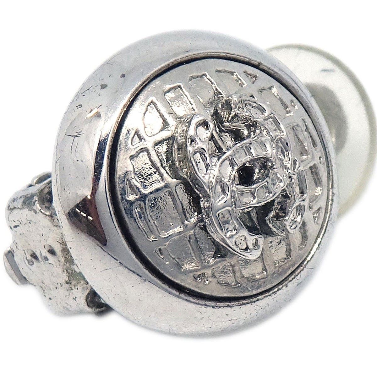 Chanel Chanel Vintage CC Round Clip-On Metal Size ONE SIZE - 3 Thumbnail