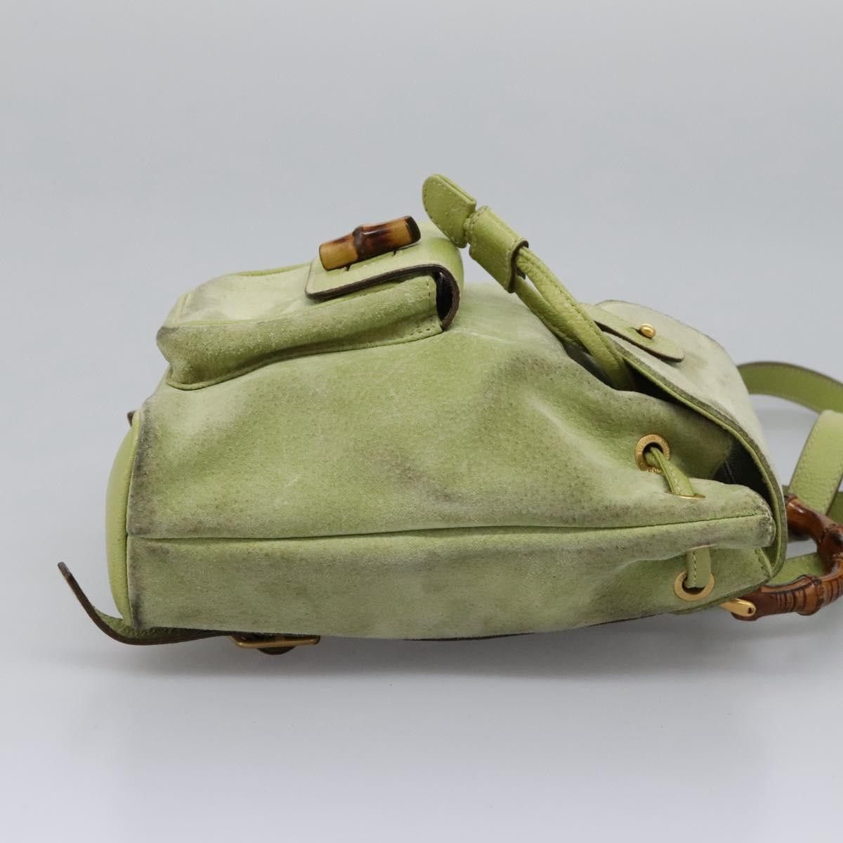 Gucci Gucci Gucci bamboo backpack daim Size ONE SIZE - 4 Thumbnail