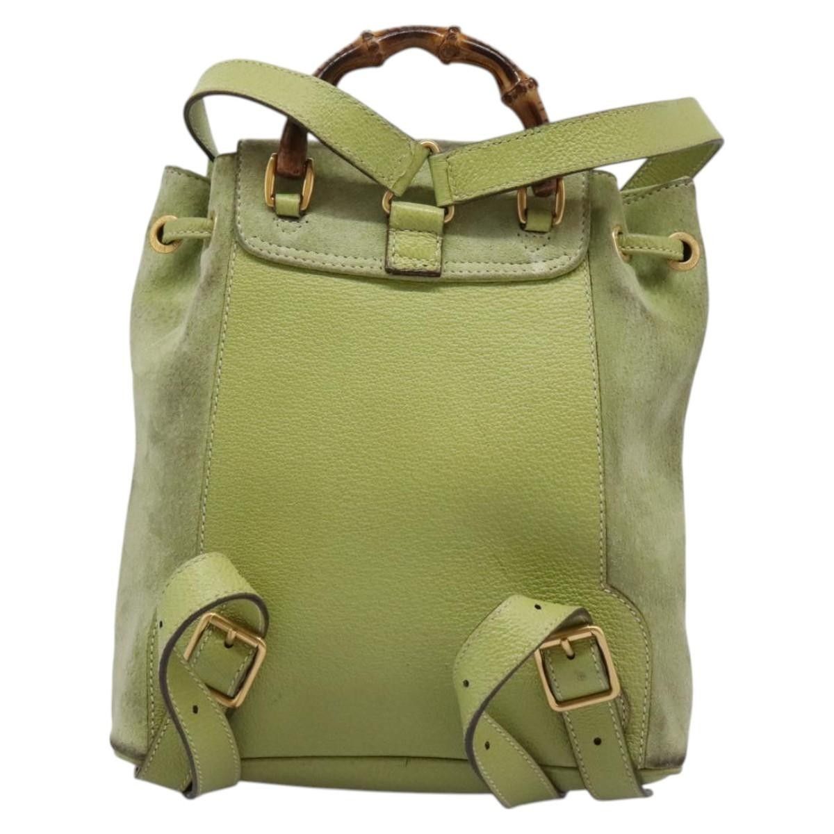 Gucci Gucci Gucci bamboo backpack daim Size ONE SIZE - 2 Thumbnail