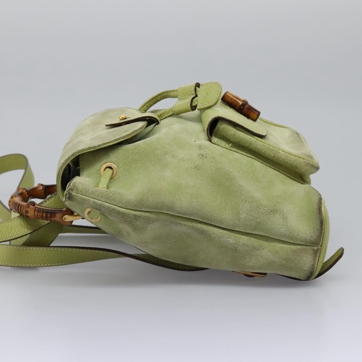 Gucci Gucci Gucci bamboo backpack daim Size ONE SIZE - 3 Thumbnail