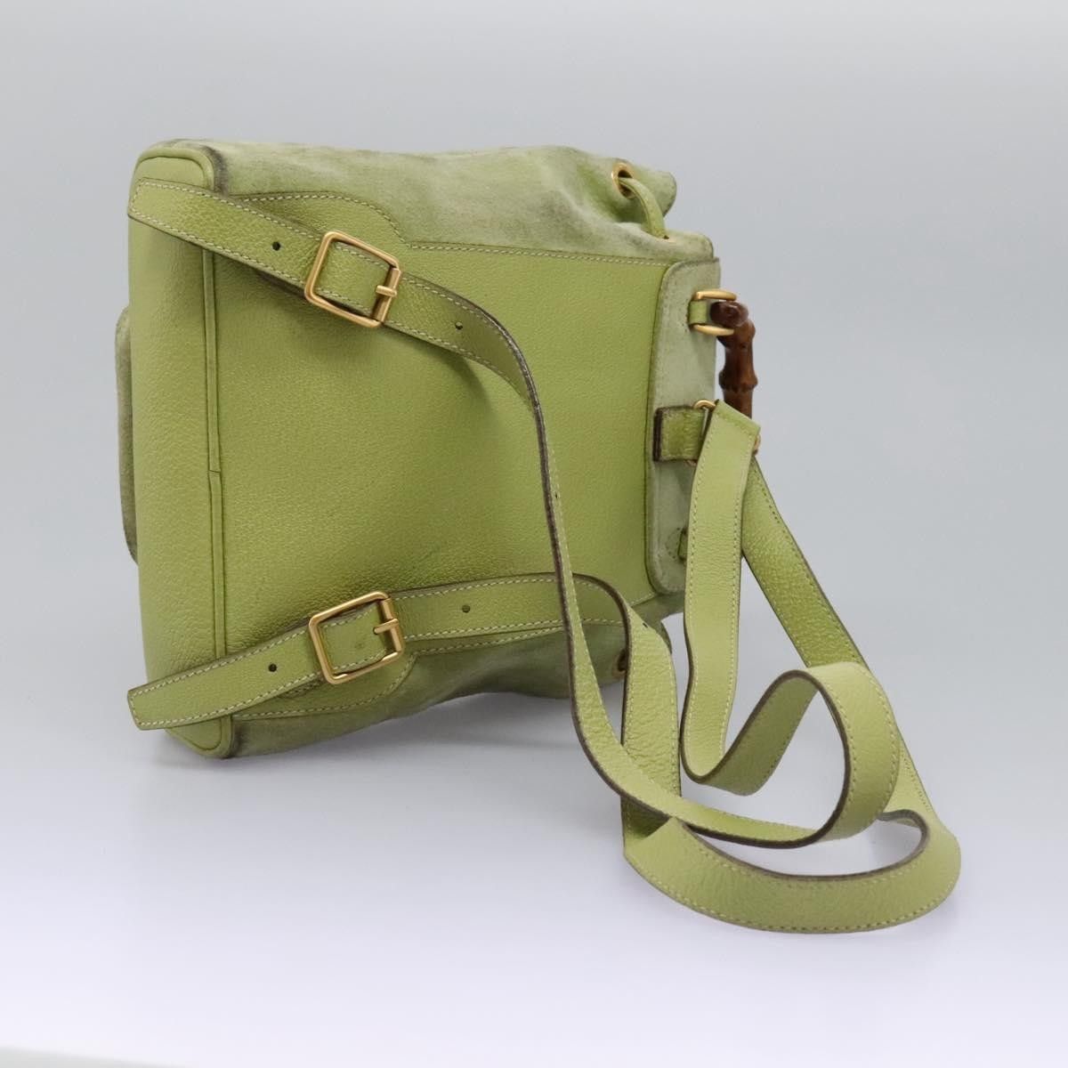 Gucci Gucci Gucci bamboo backpack daim Size ONE SIZE - 18 Thumbnail