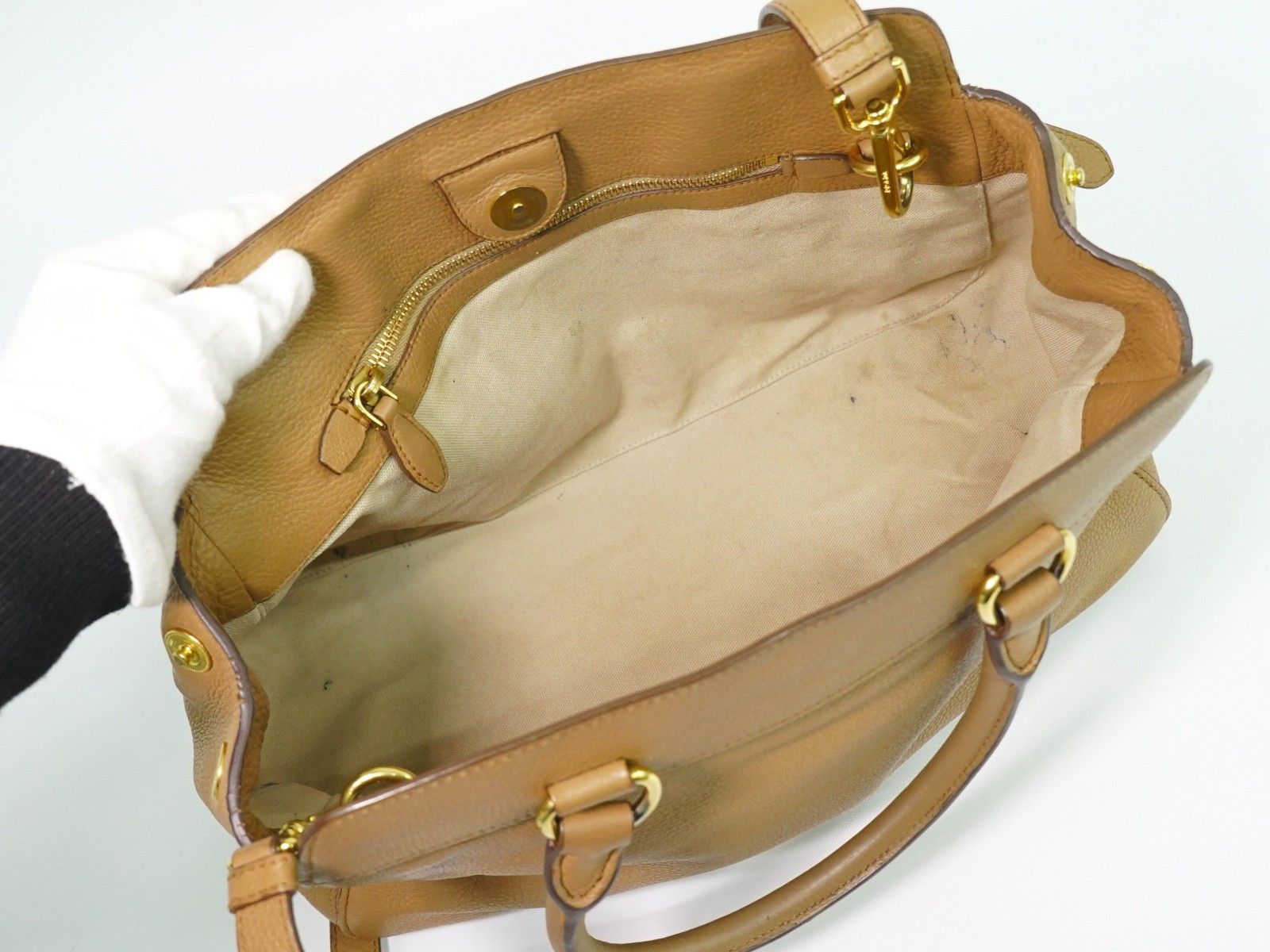 Prada Prada Vintage Handbag Leather Size ONE SIZE - 12 Thumbnail