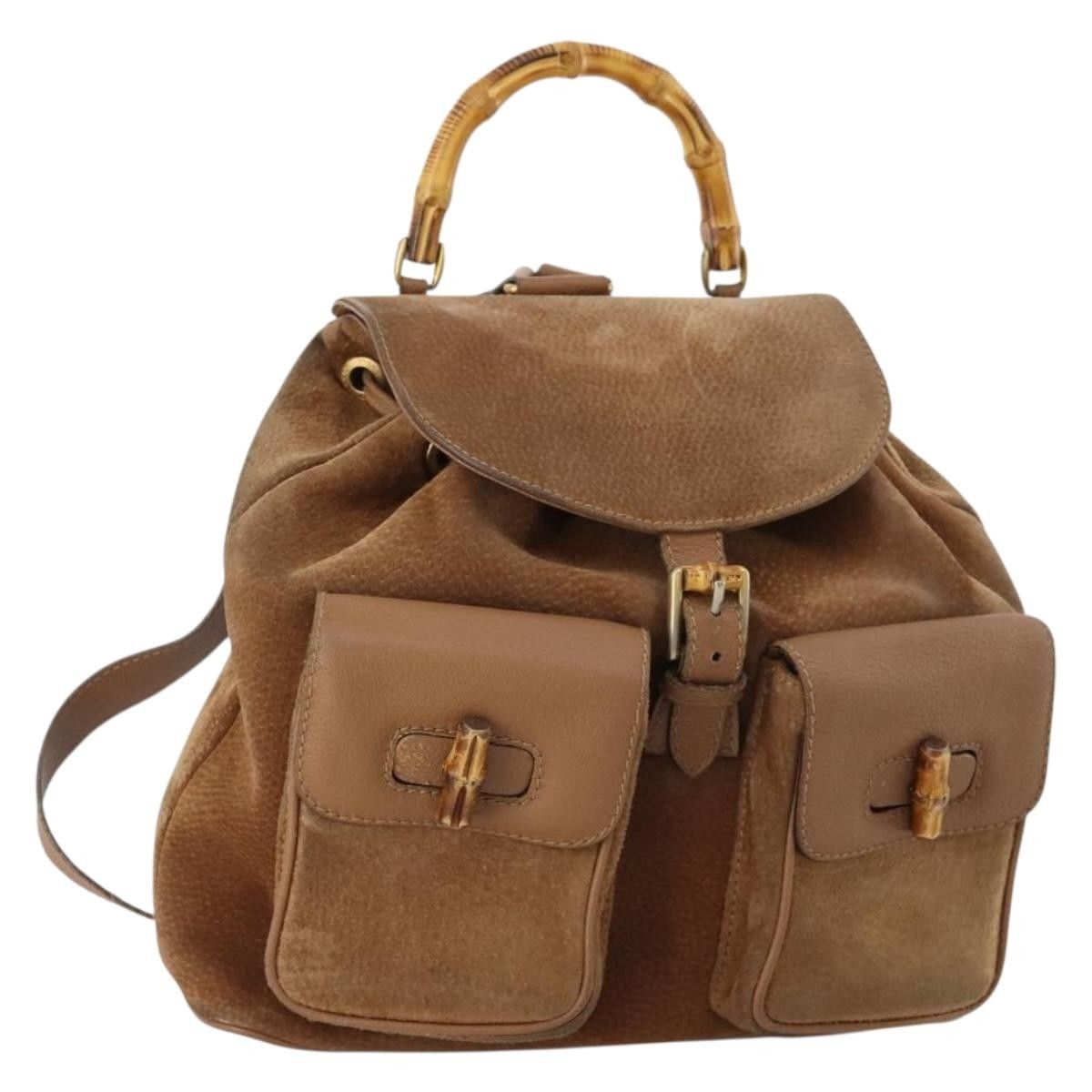 Gucci Gucci Vintage Bamboo Suede and Leather Size ONE SIZE - 15 Thumbnail