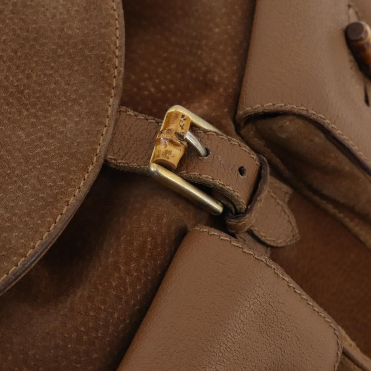 Gucci Gucci Vintage Bamboo Suede and Leather Size ONE SIZE - 12 Thumbnail