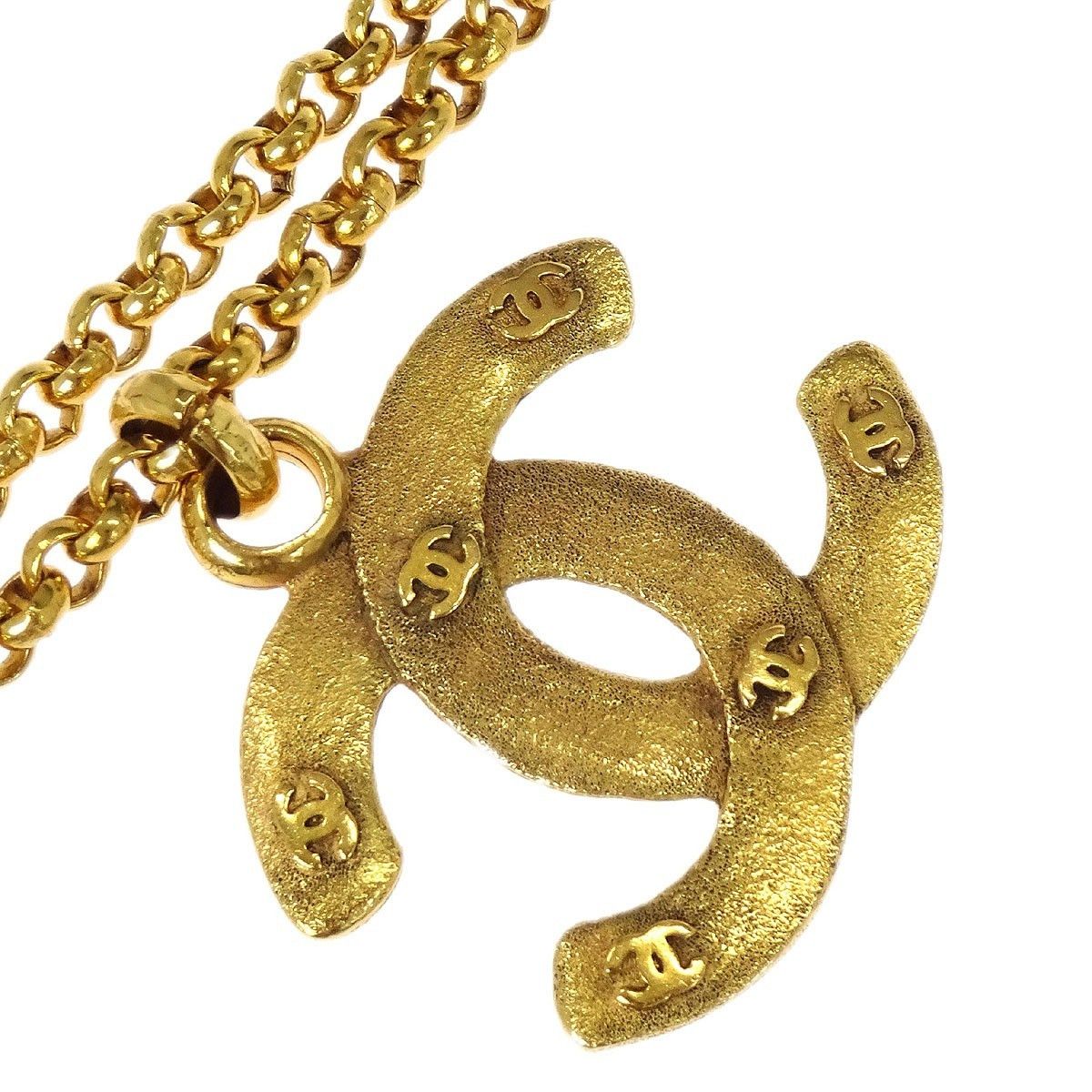 Chanel Chanel Vintage CC Pendent Necklace Plated Metal Size ONE SIZE - 3 Thumbnail
