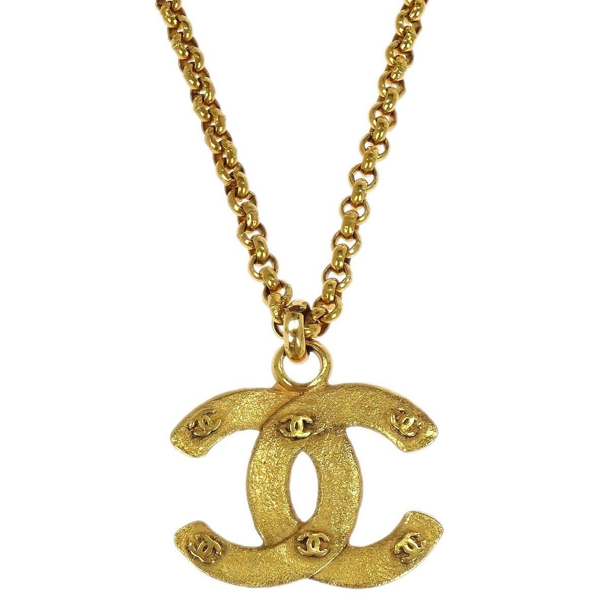 Chanel Chanel Vintage CC Pendent Necklace Plated Metal Size ONE SIZE - 2 Thumbnail