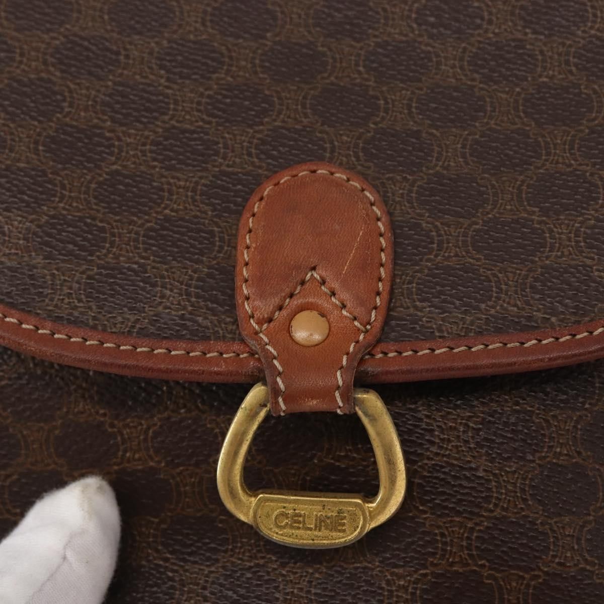 Celine Celine Vintage Macadam Shoulder Bag Canvas and Leather Size ONE SIZE - 15 Thumbnail